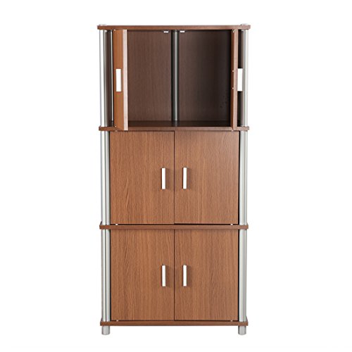 Jacob Engineered Wood 3 Tier Multipurpose Cabinet in Oak Colour