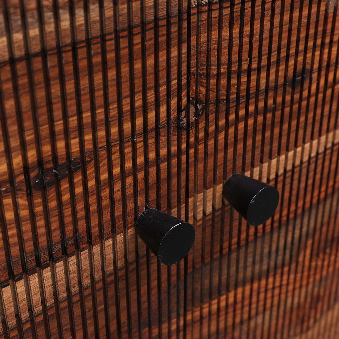 Sven Sheesham Wood(Rosewood) Storage Cabinets in Natural Sheesham & Black Colour