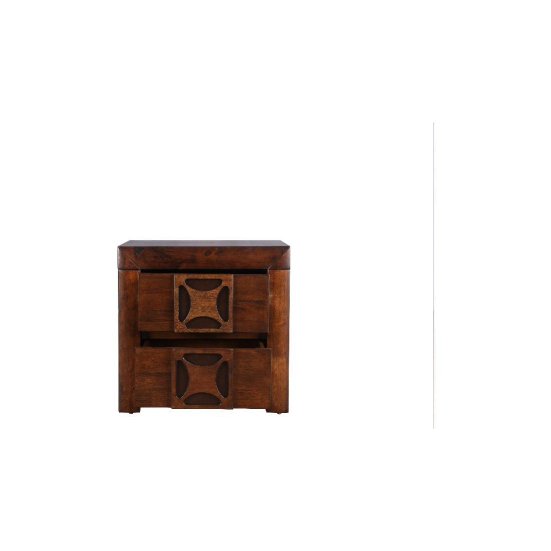 Casablanca Solidwood Night Stand in Walnut Colour