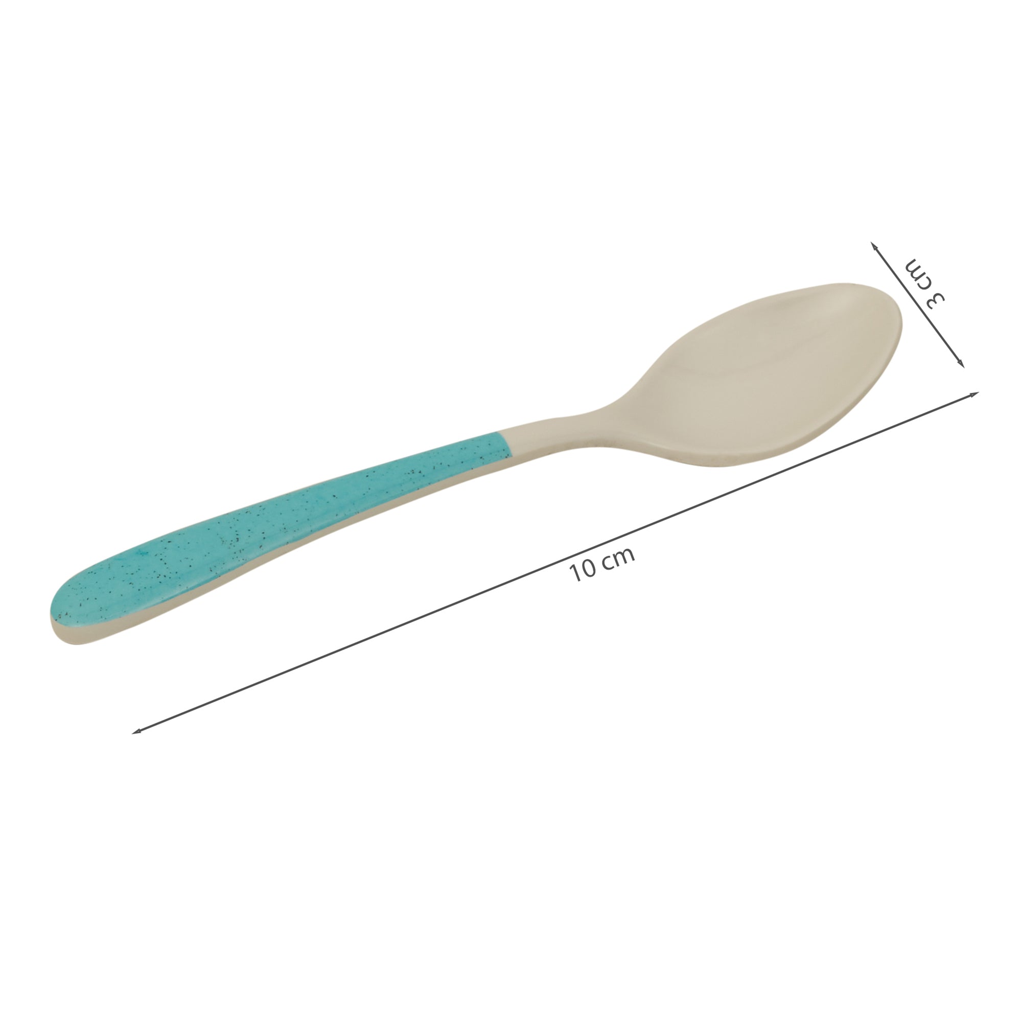Emilia Melamine Speckles Table Spoon in Dusky Blue Colour