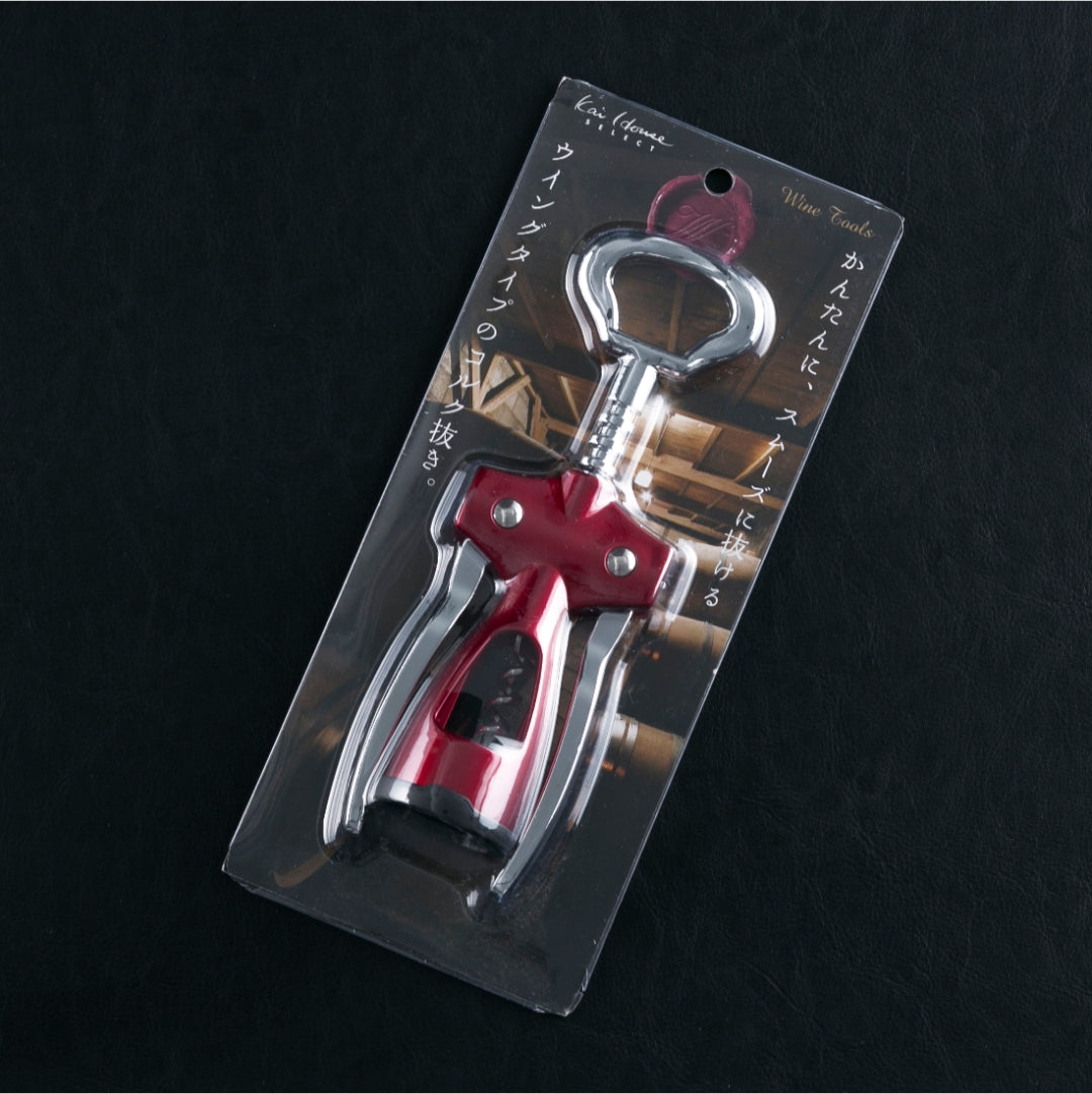Wine Cork Screw (Wing) Stainless steel Wine Cork Screw in Red Colour