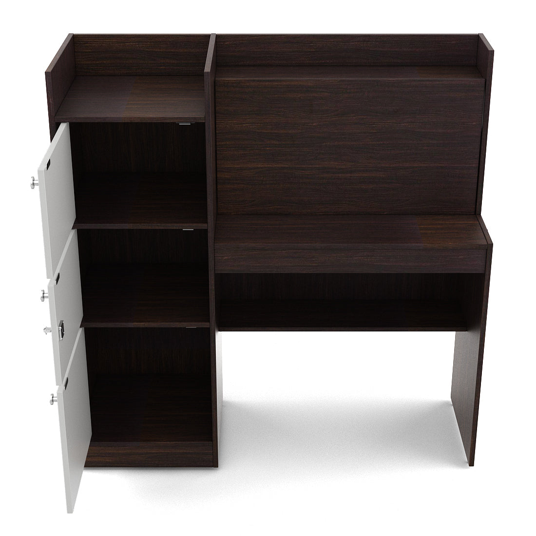 Venus Engineered Wood Study Table in Wenge & White Colour