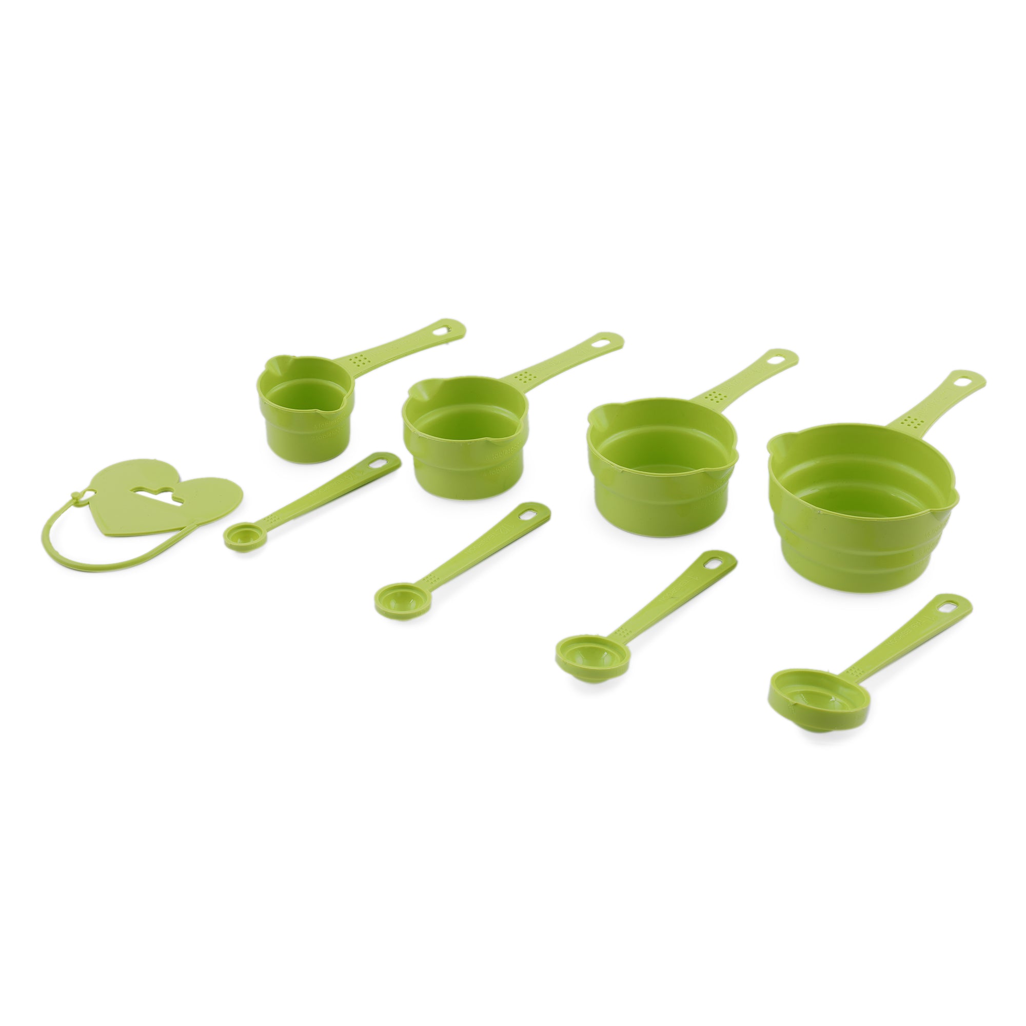 Bakalicious Plastic Measuring Cups 8 Pieces in Green Colour