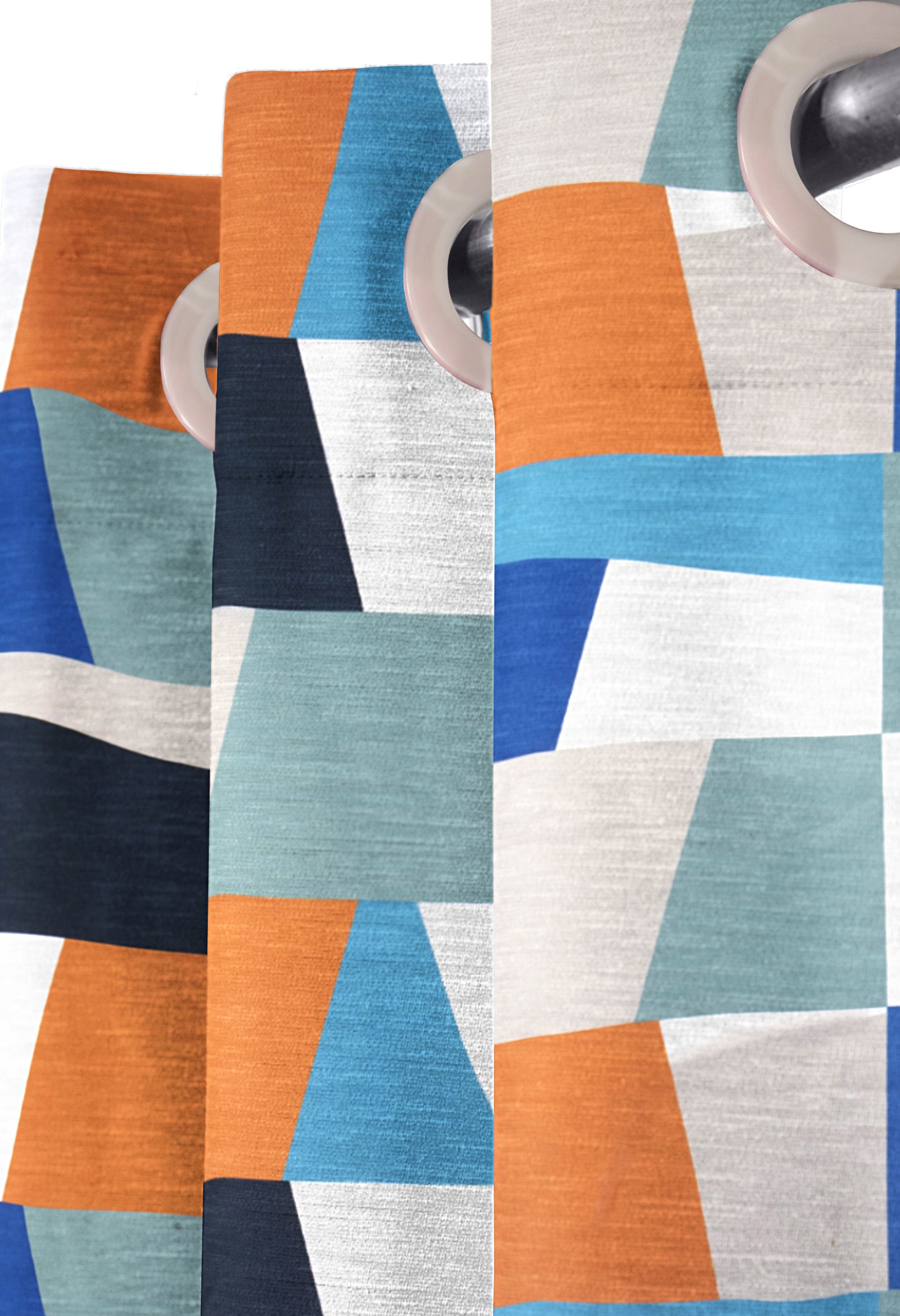 Cascade Colorful Abstract Polyester Door Curtain in Multi Colour