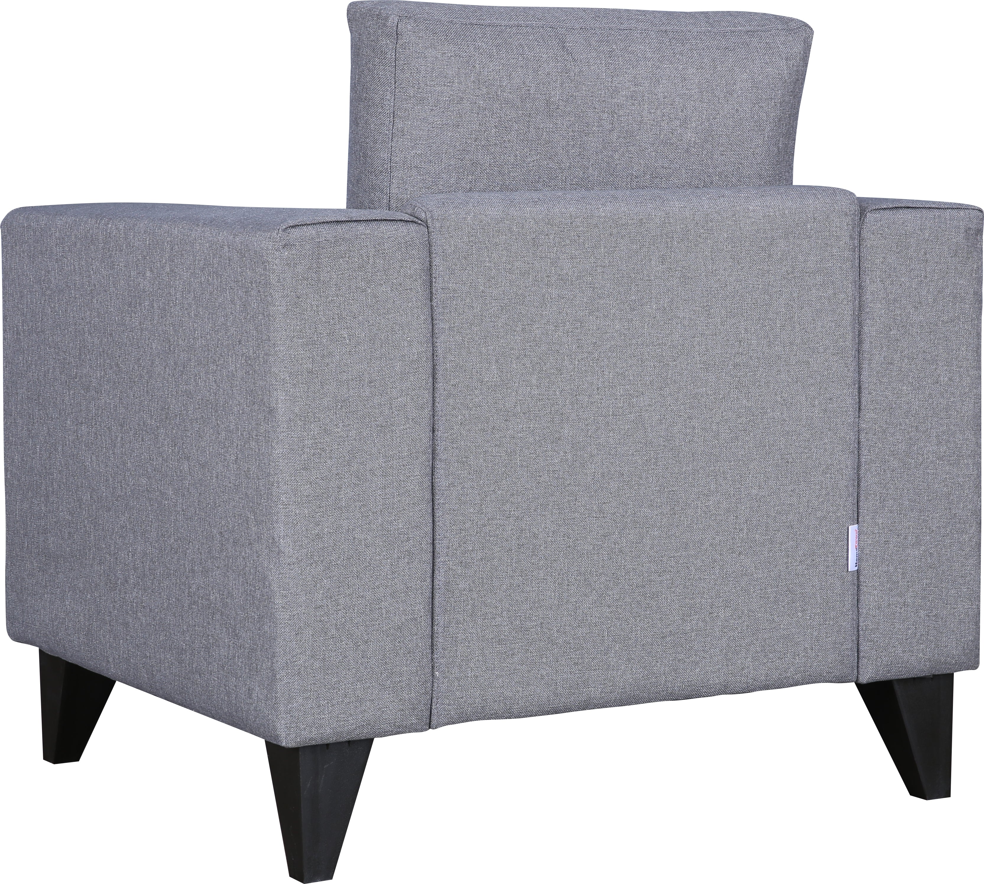 Garcia Fabric Single Seater Sofa in Grey Colour