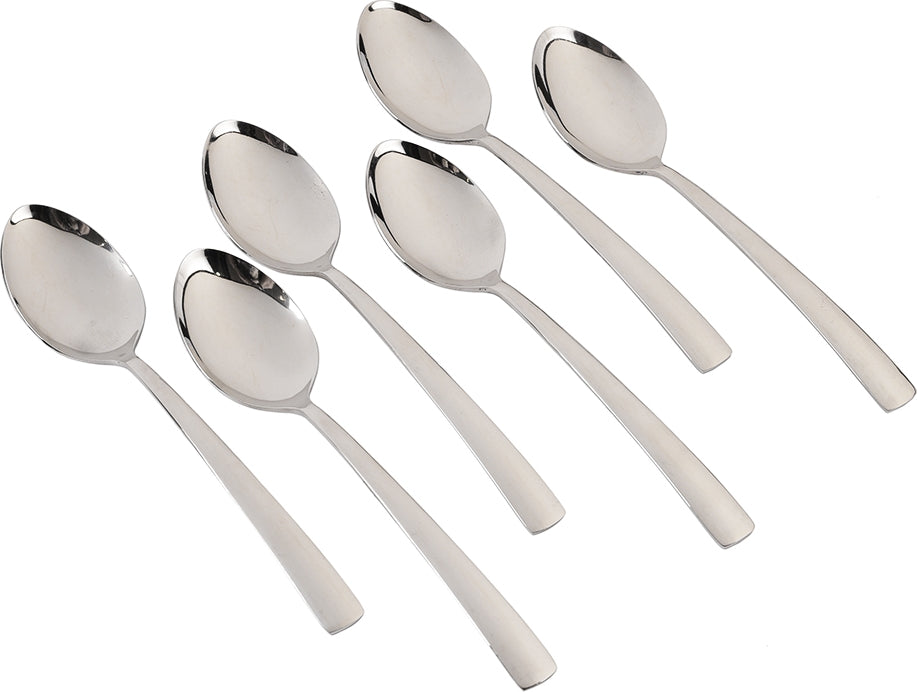 FNS Solo Desert Steel Spoon Set of 6 in Silver Colour