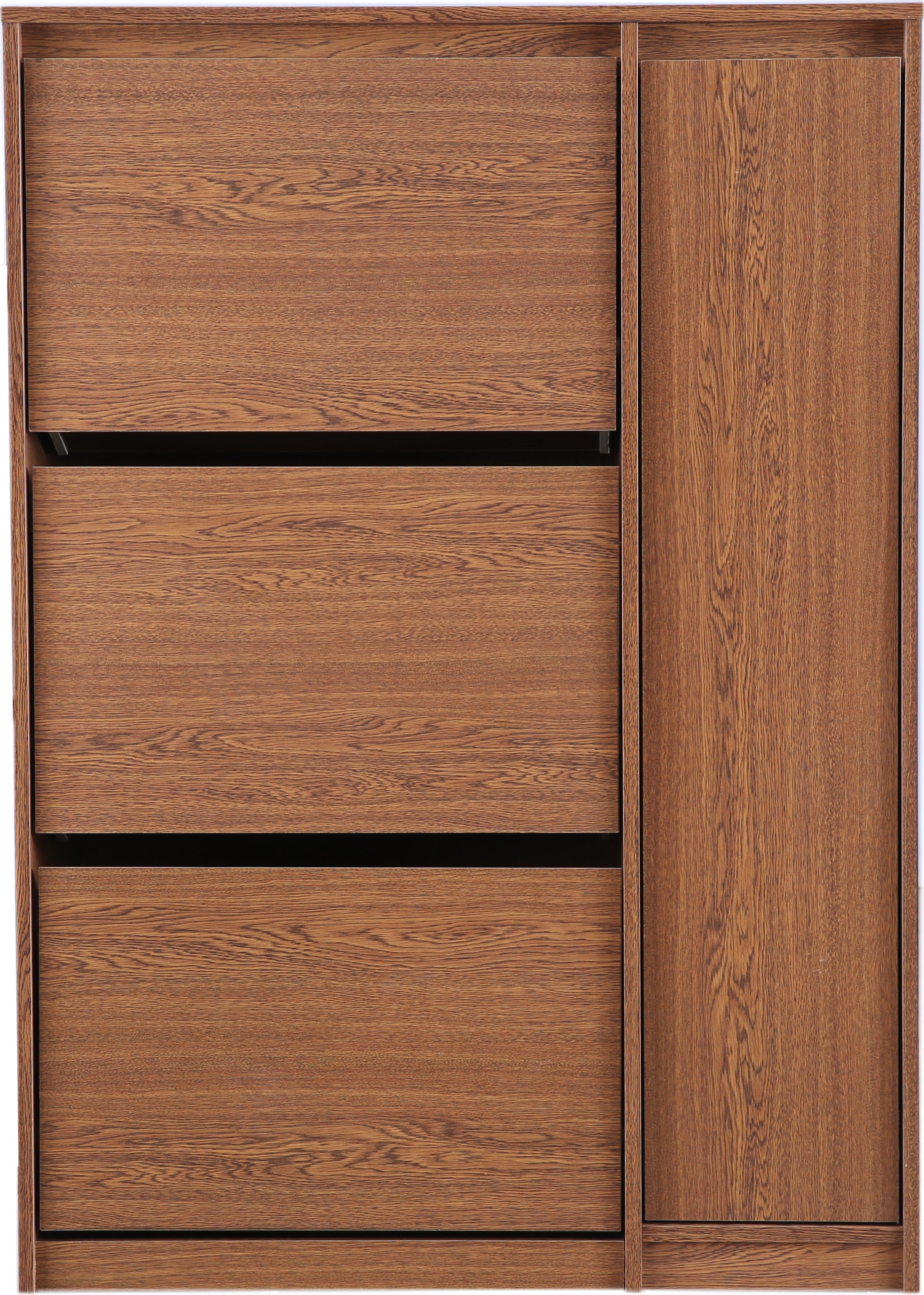 Alder Engineered Wood 3 tier Shoe Rack + Cabinet in Oak Colour