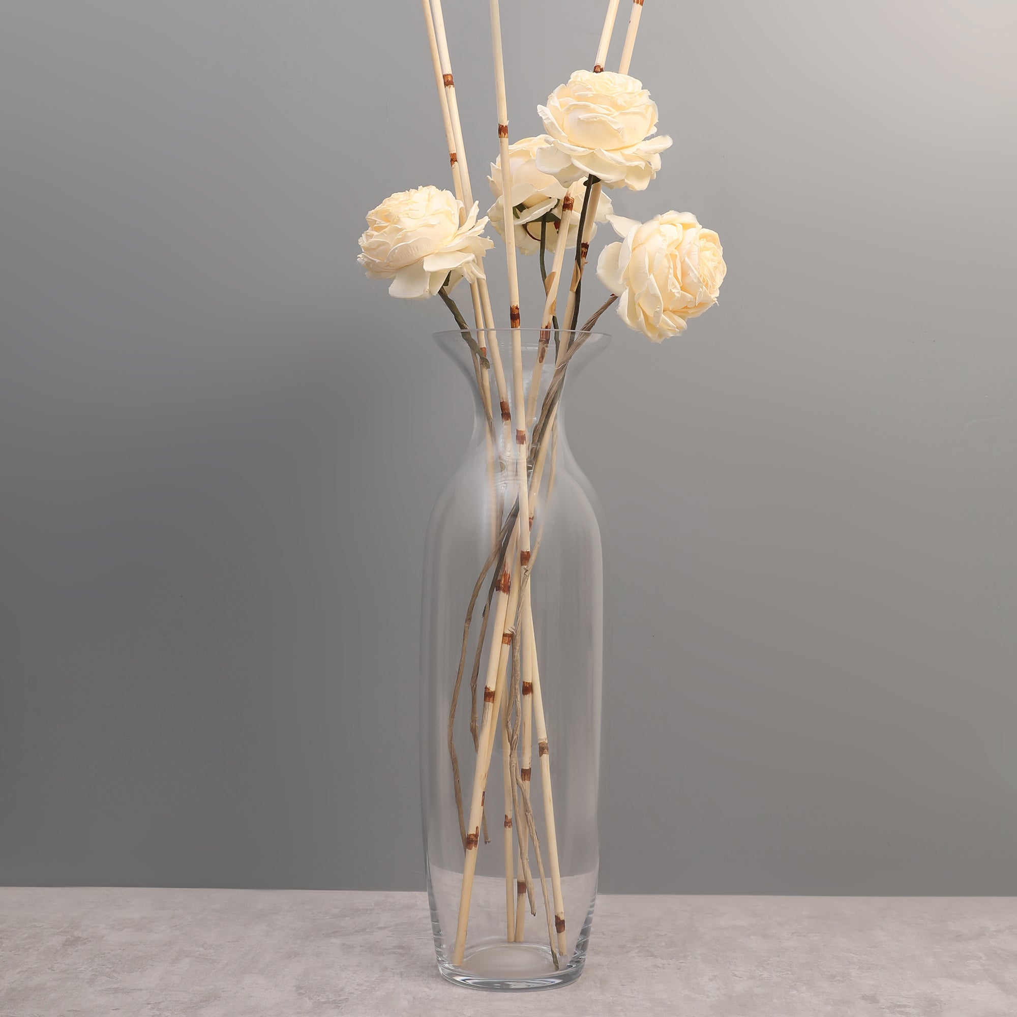 EDEL CLASSIC CLEAR GLASS LARGE SIZED VASE BY LIVING ESSENCE