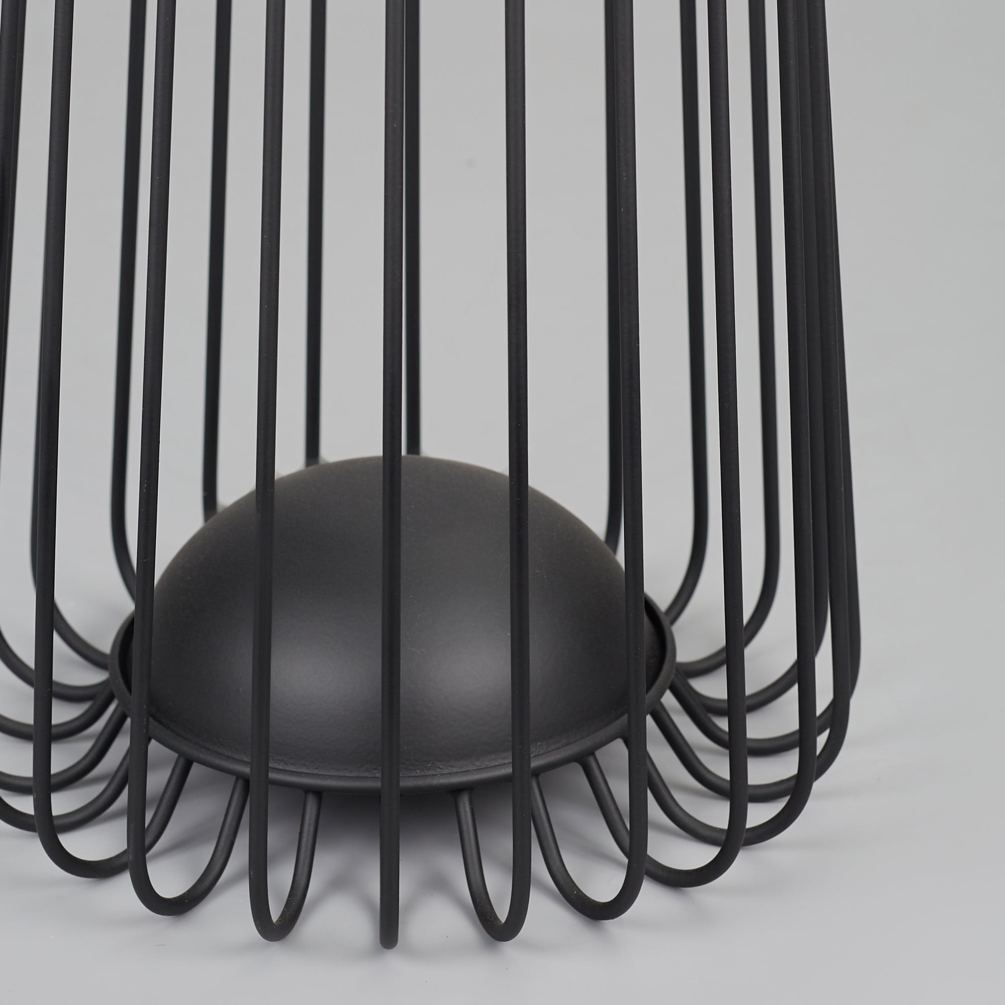 Zeus Iron and Glass Ombre Wired Candle Holder 20x105 Cm in Antique Gold & Black Colour