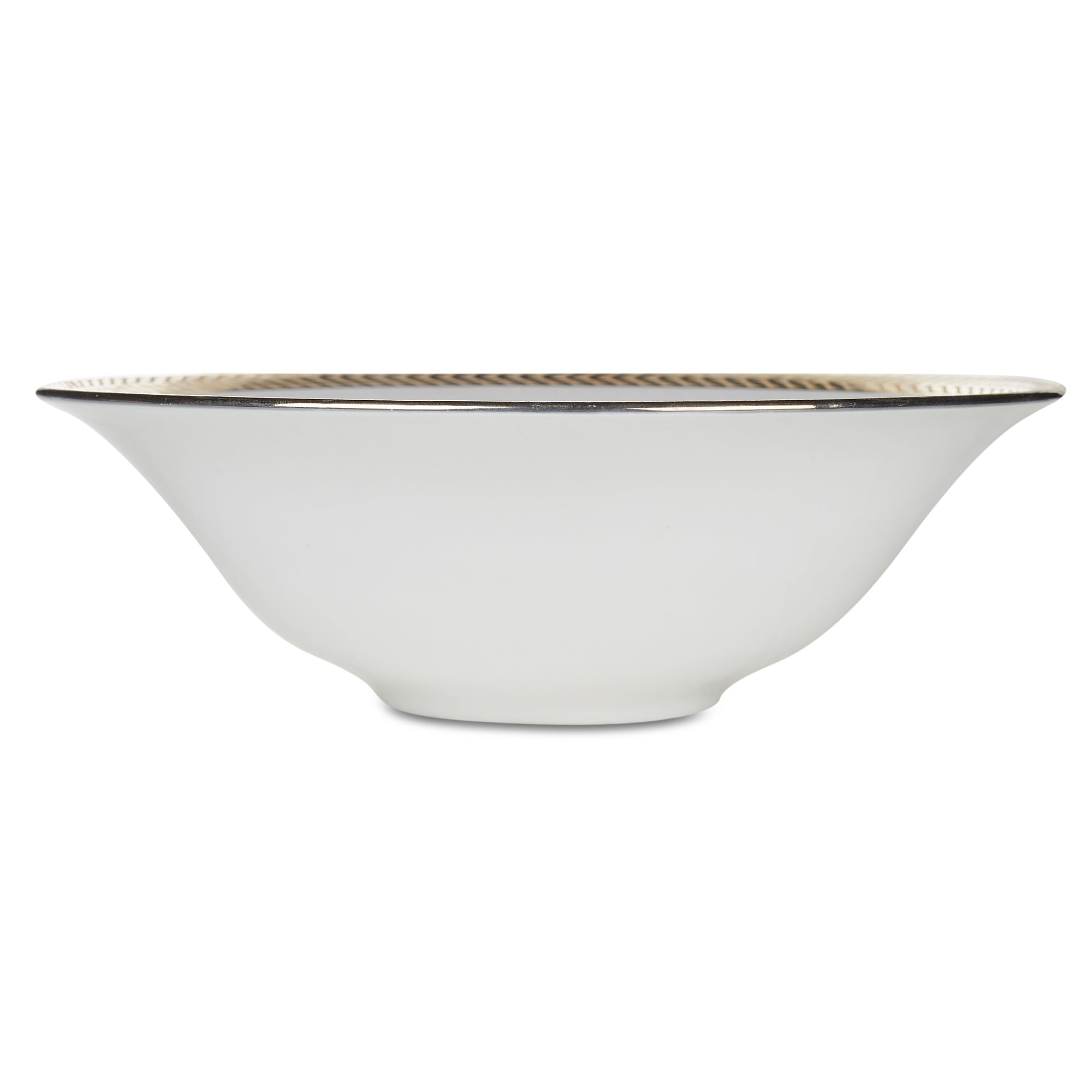 Amour Real Gold-Plated Bone China Diana Serving Bowl in Grey & White Colour