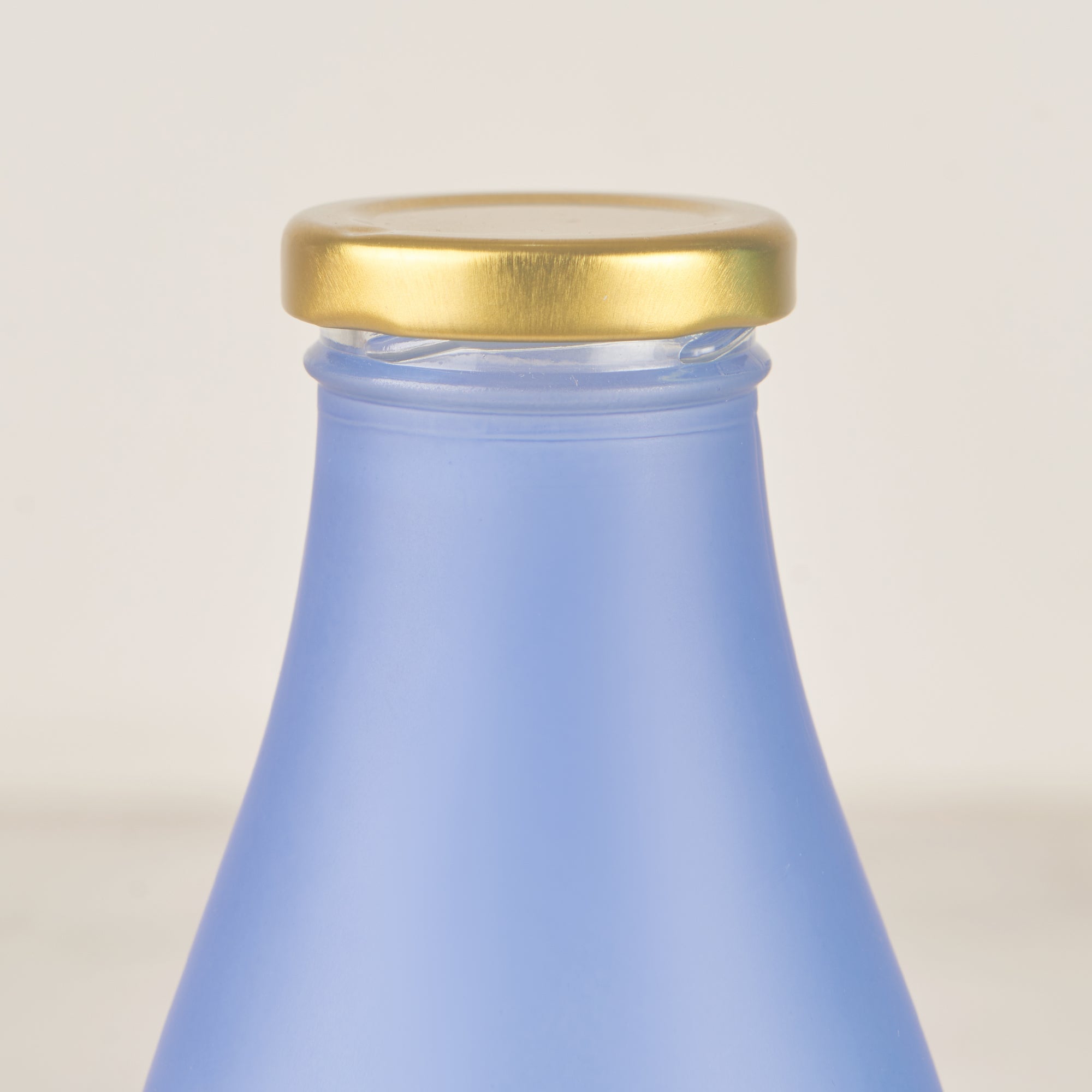 Good Life Glass Frosted Milk Bottle 1 Ltr in Blue Colour