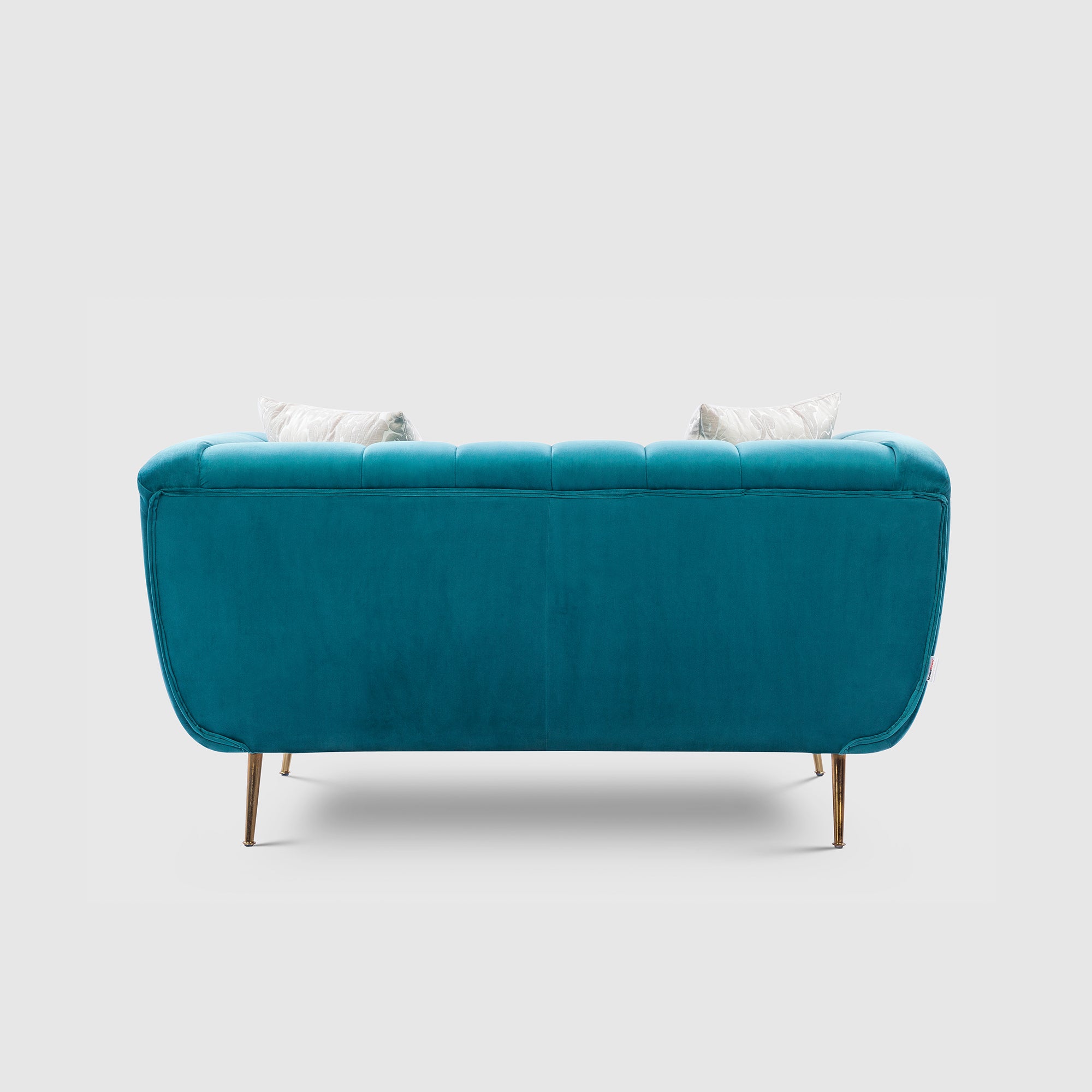 Catalina Velvet Two Seater Sofa in Teal Colour