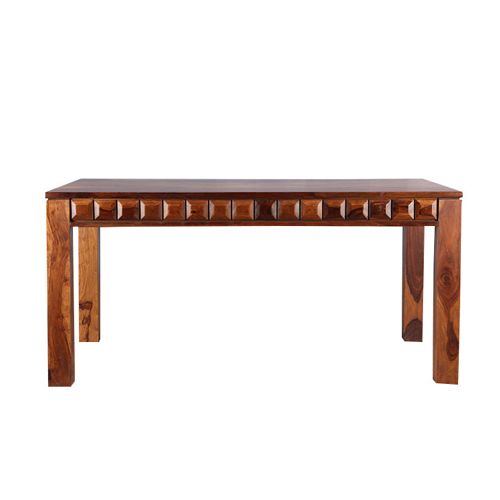 Woodrow Sheesham Wood(Rosewood) 6 Seater Dining Table in Honey Colour
