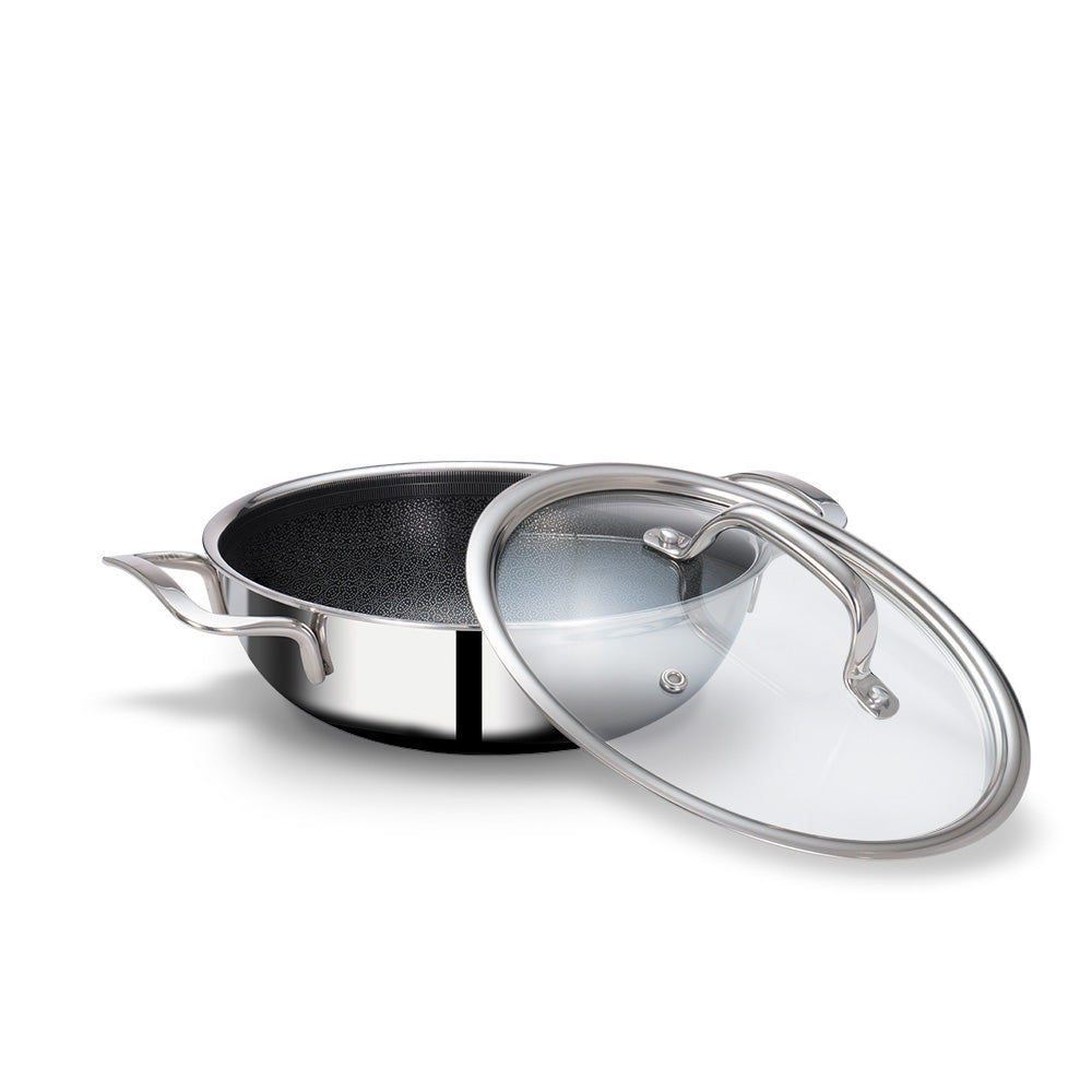 Stellar Triply Kadhai 24cm with Glass Lid