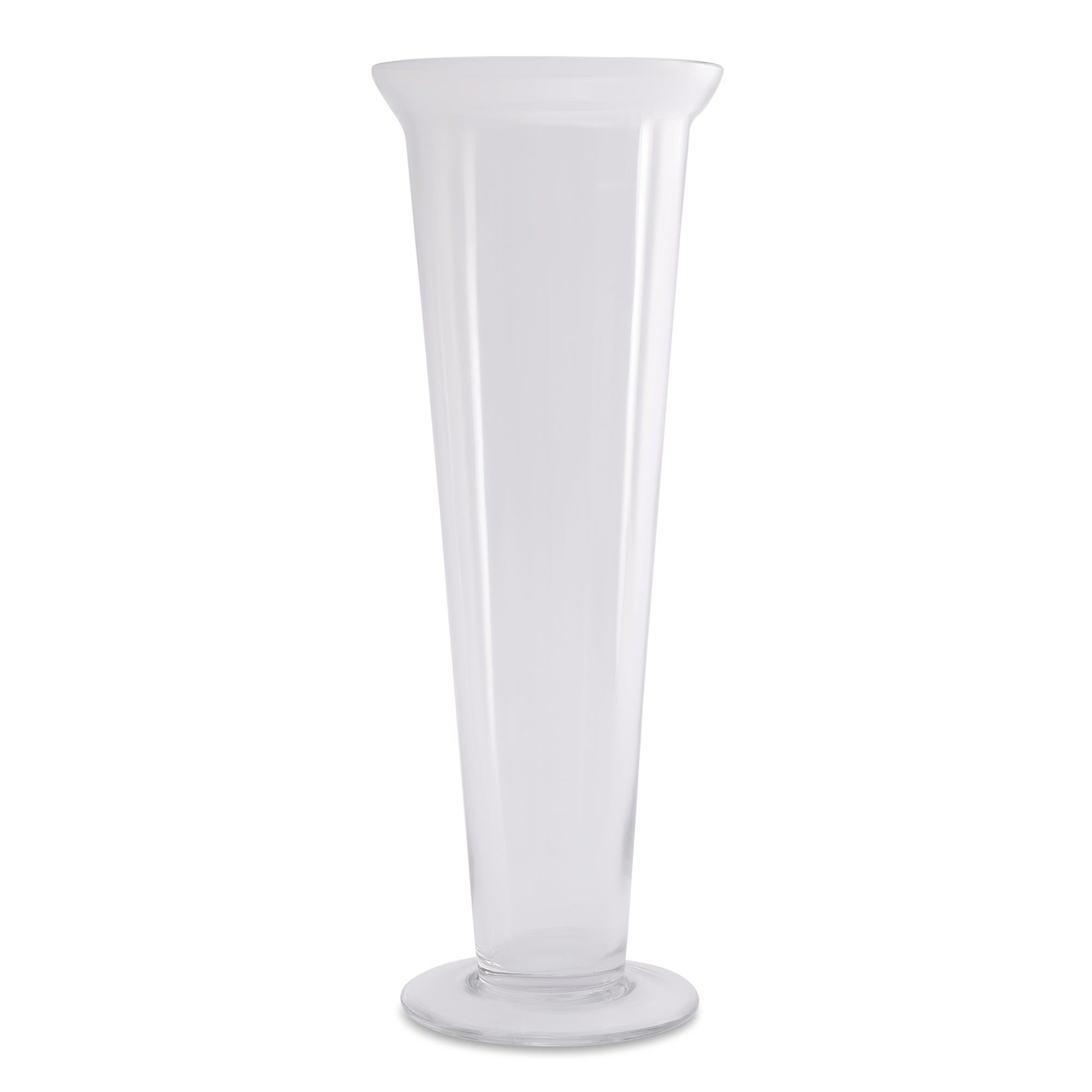 EDEL MODERN CLEAR GLASS MEDIUM SIZED VASE BY LIVING ESSENCE