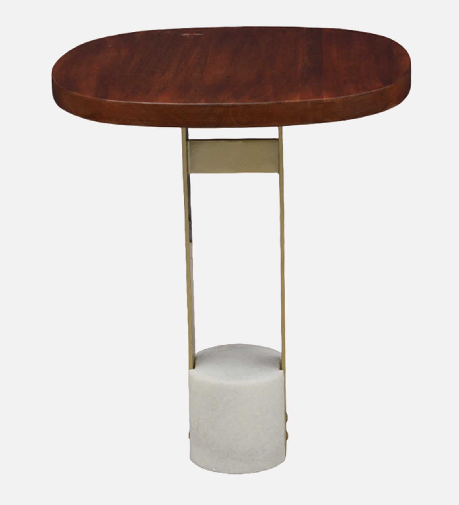 Celestia Marble Top Nest of Table in Walnut & White Colour