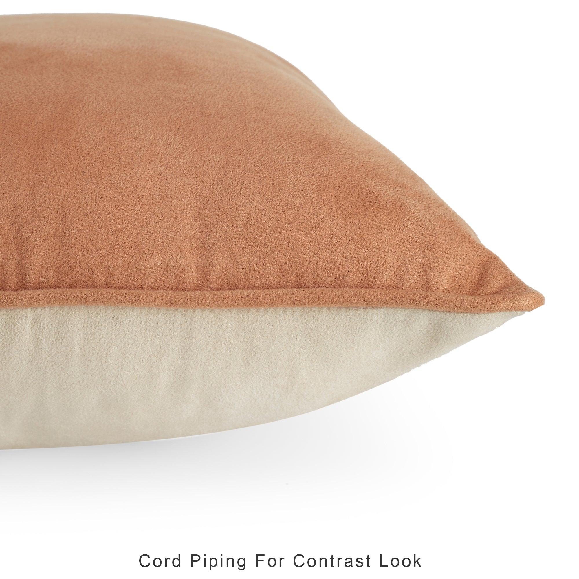 Nora Shades  Reversible Solid Cushion Cover 60X60 Cm in Tan Colour