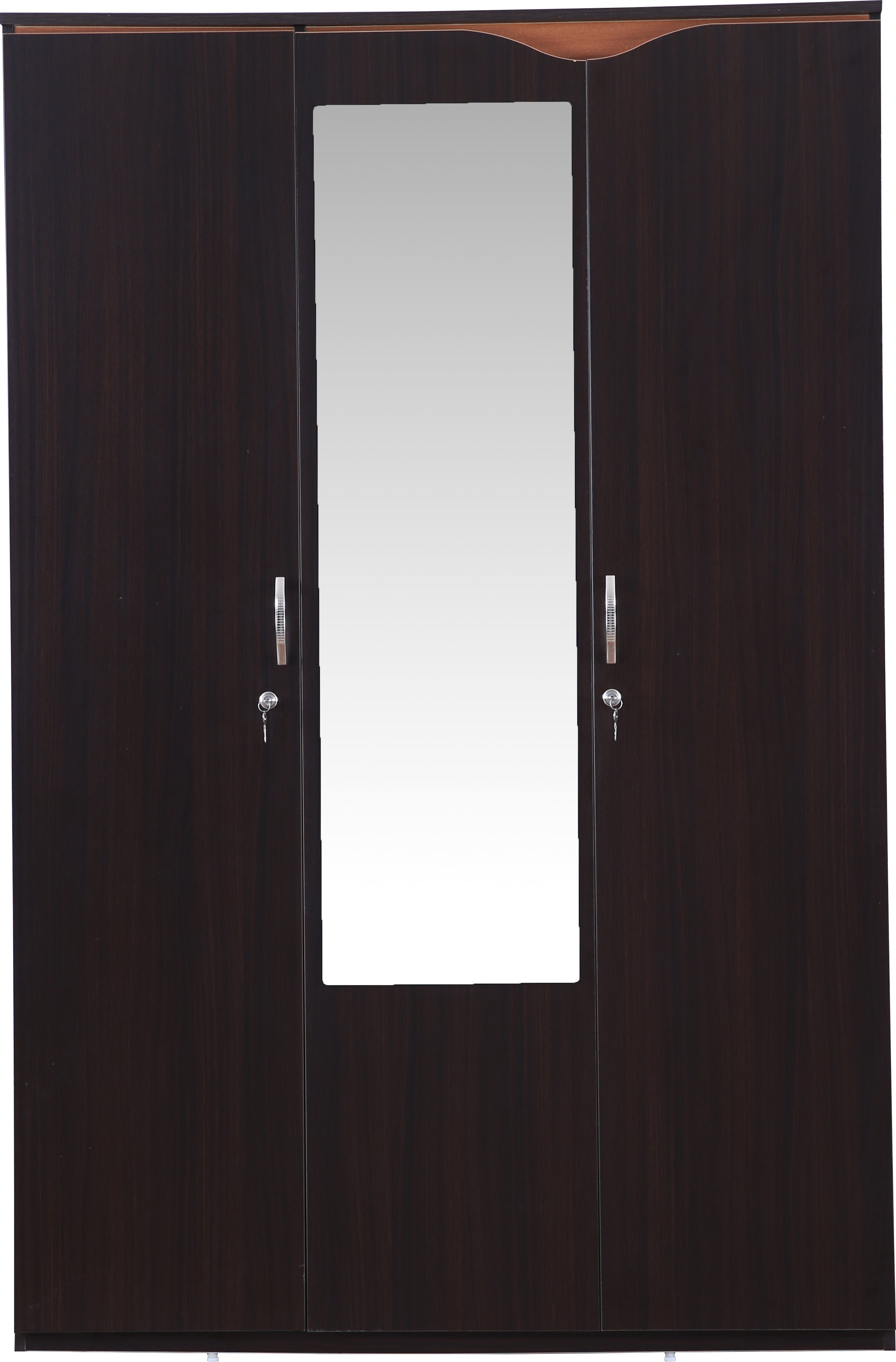 Swirl Three door Wardrobe in Dark Oak Colour