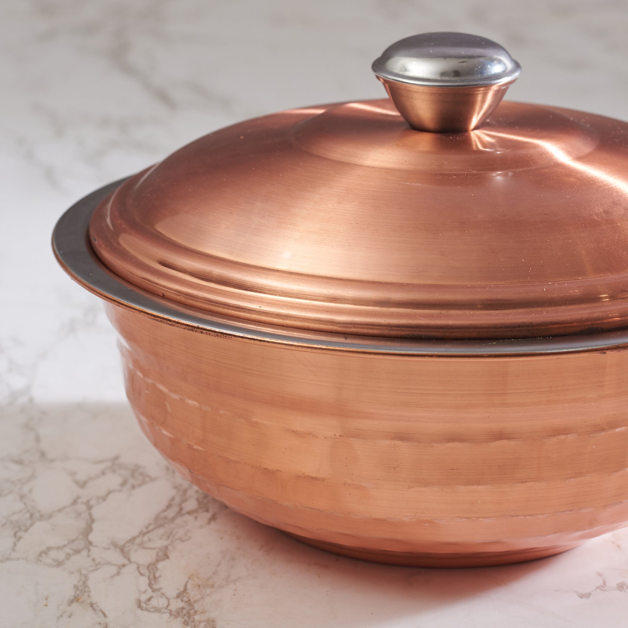 Sapphire Steel with Copper Finish Serving Bowl Set of 2 in Copper Colour