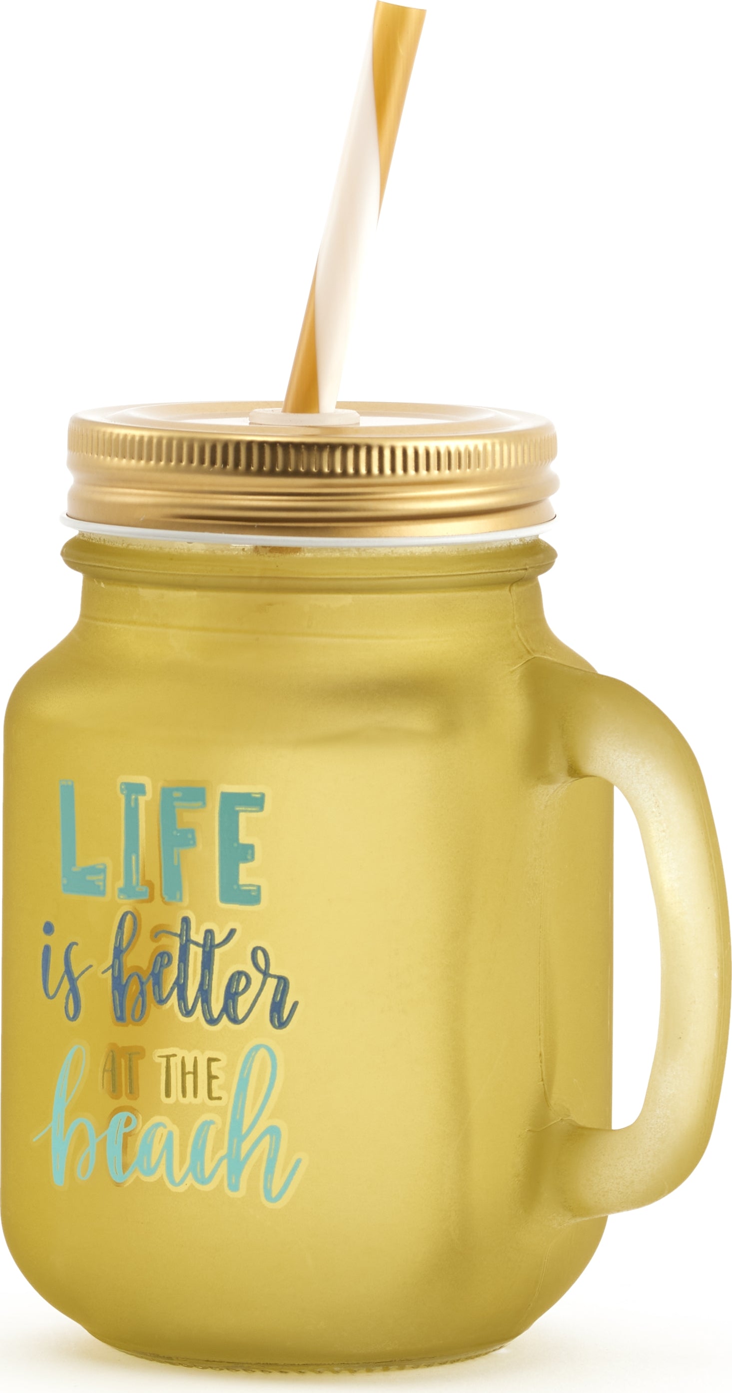 Bahamas Glass Mason Jar 450 Ml in Green Colour