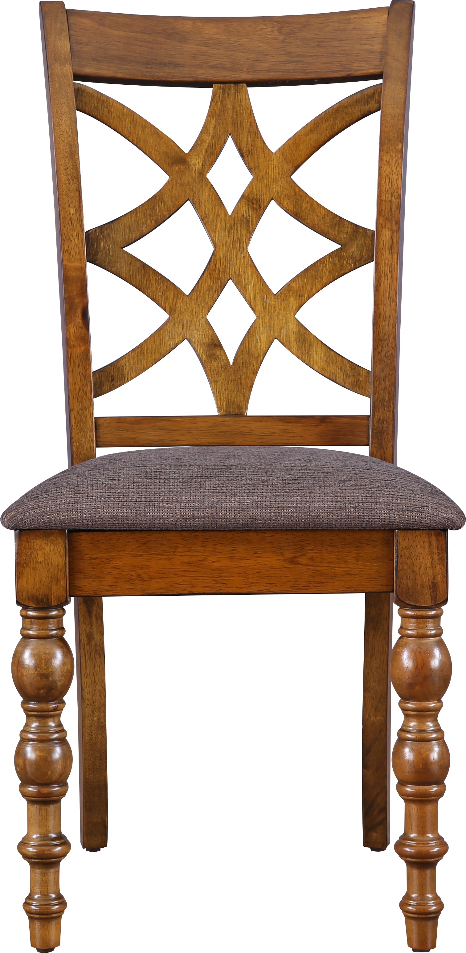 Tobago Solidwood Dining Chair Set of 2 in Antique Walnut Colour