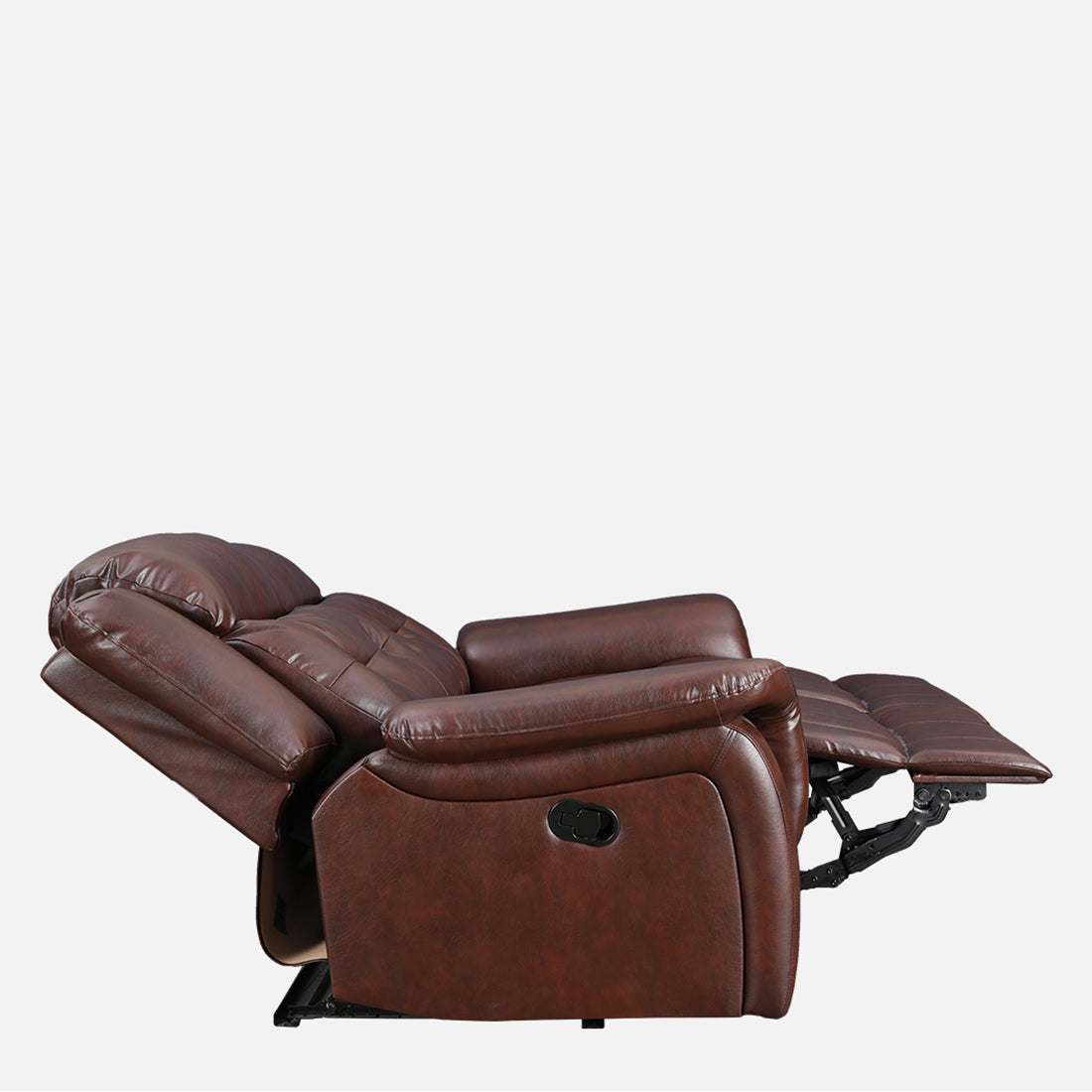 Attila Leatherette Two Seater Recliner in Brown Colour