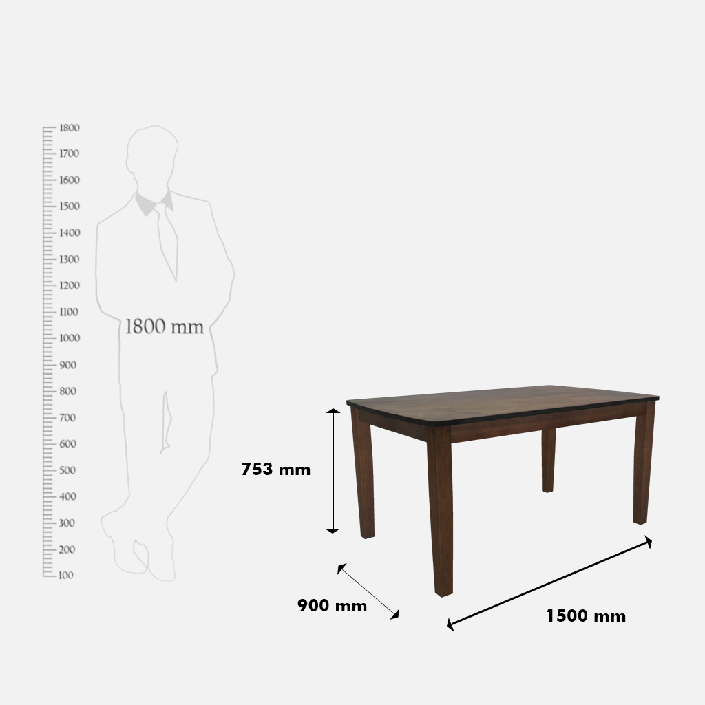 Lirio 6 seater Dining Table