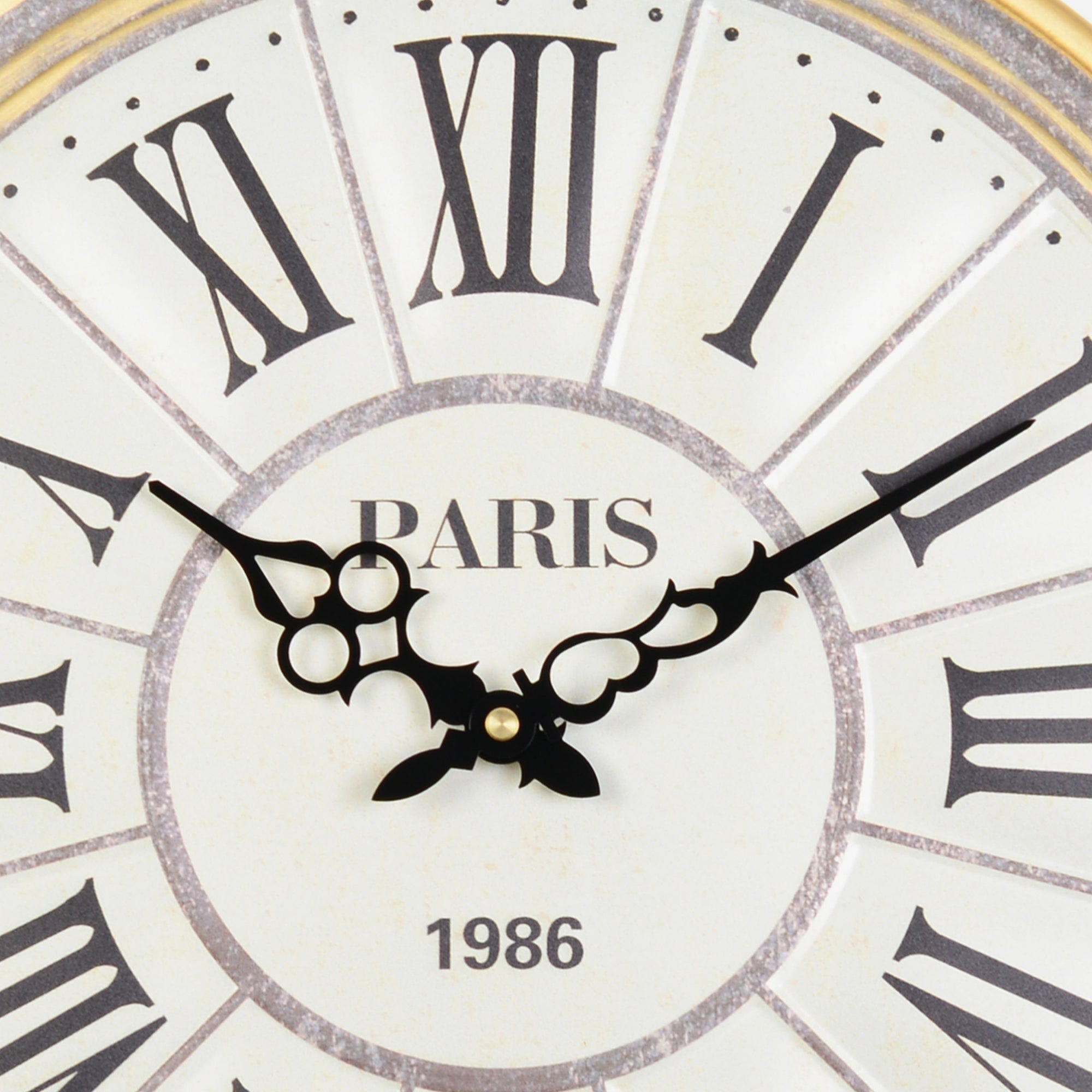 Rhythm Metal Oldtown Wall Clock in Antique Gold Colour