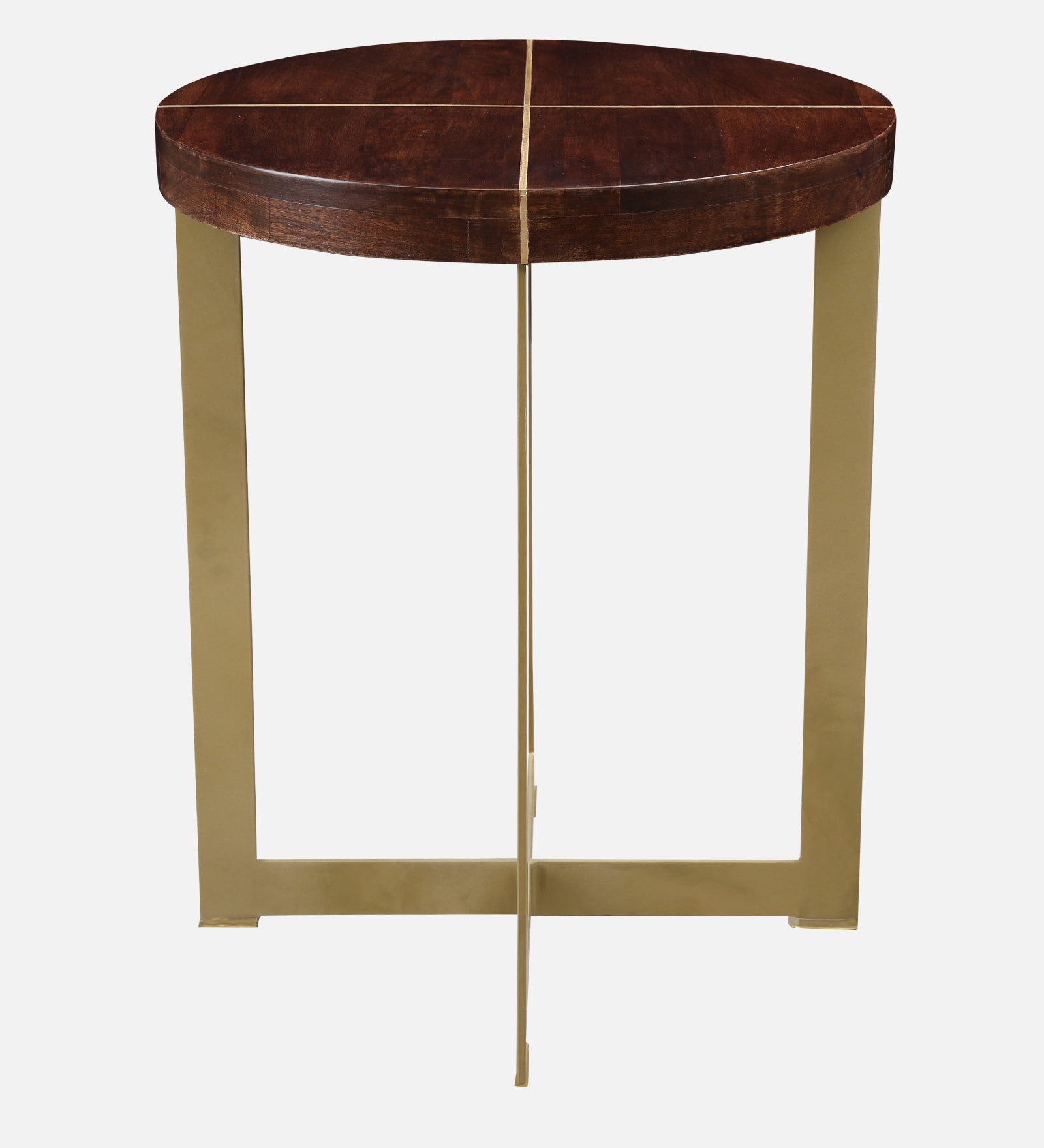Augustin Solid Wood Side Table in Walnut Colour