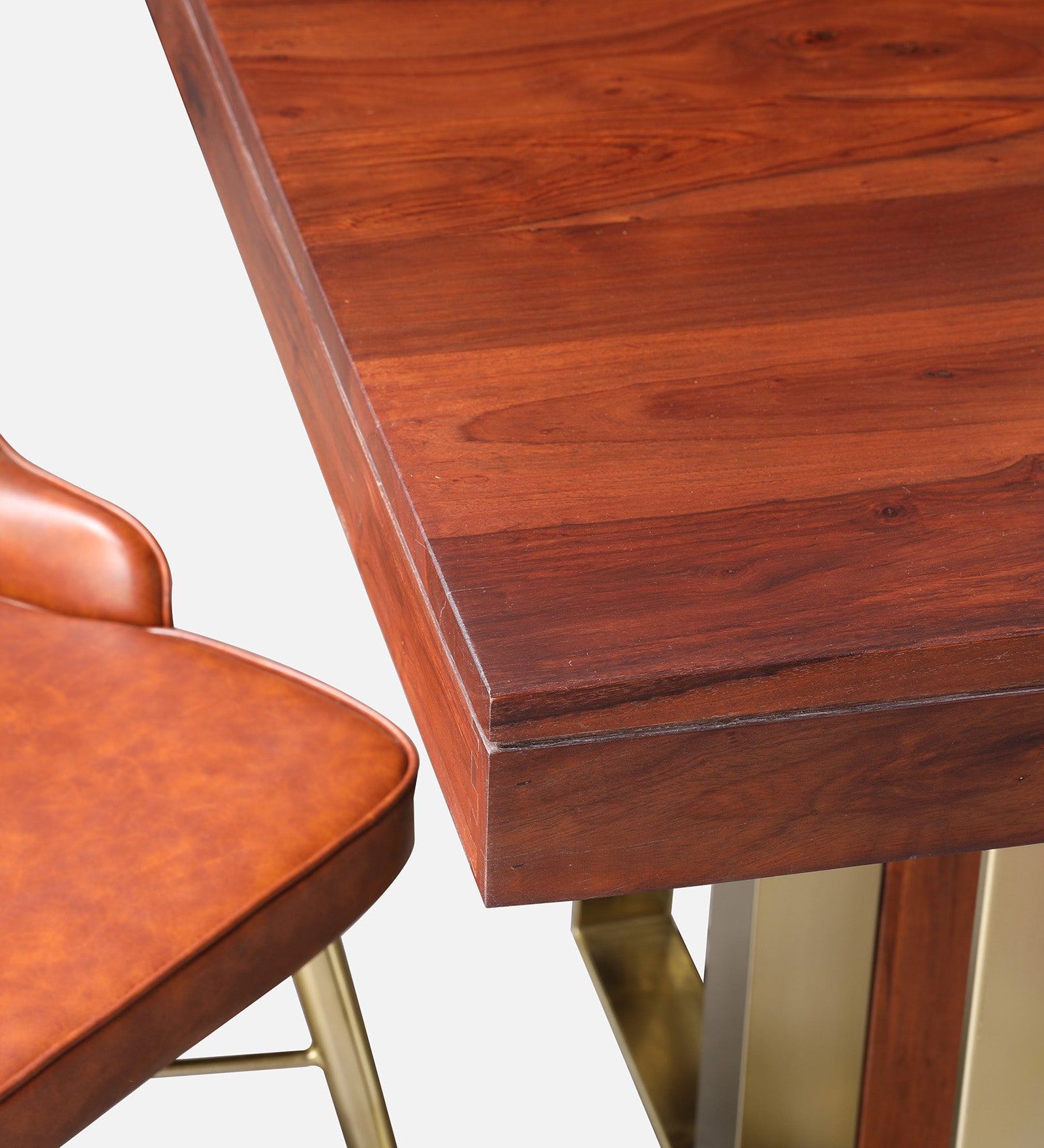Marvis Sheesham Wood(Rosewood) Six Seater Dining Set in Walnut Colour
