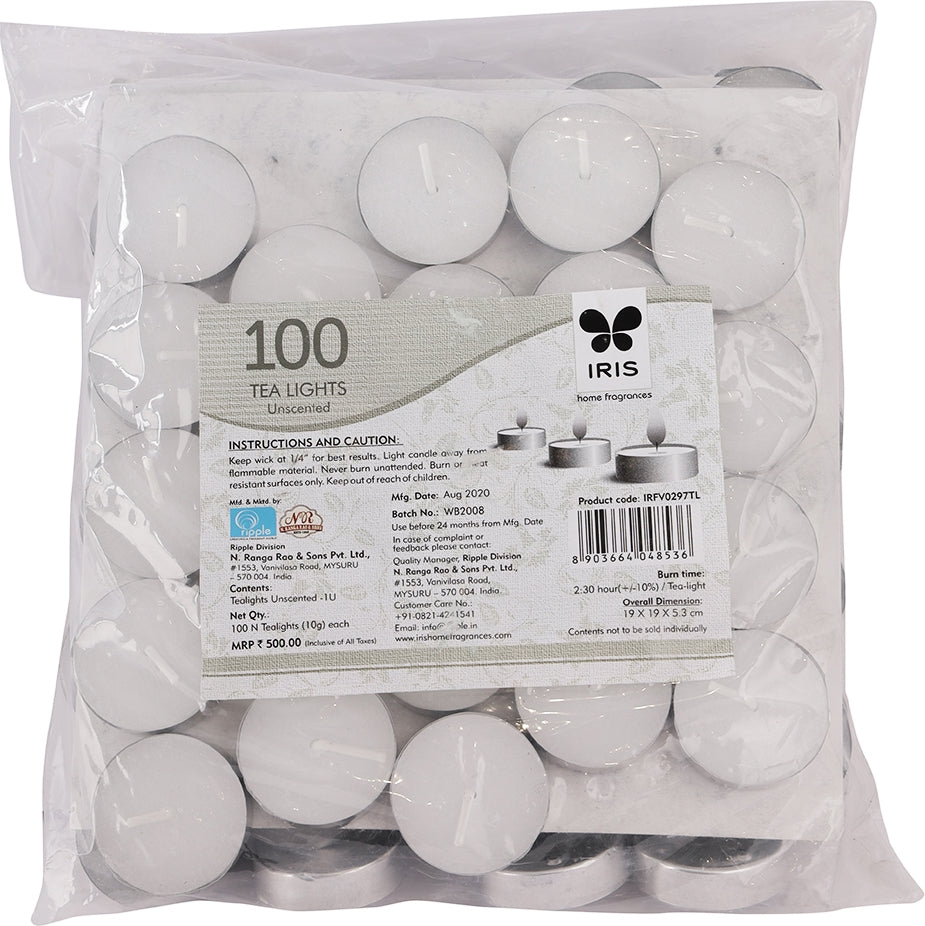 Tealight Candle Pack Of 100 in Unscented Colour