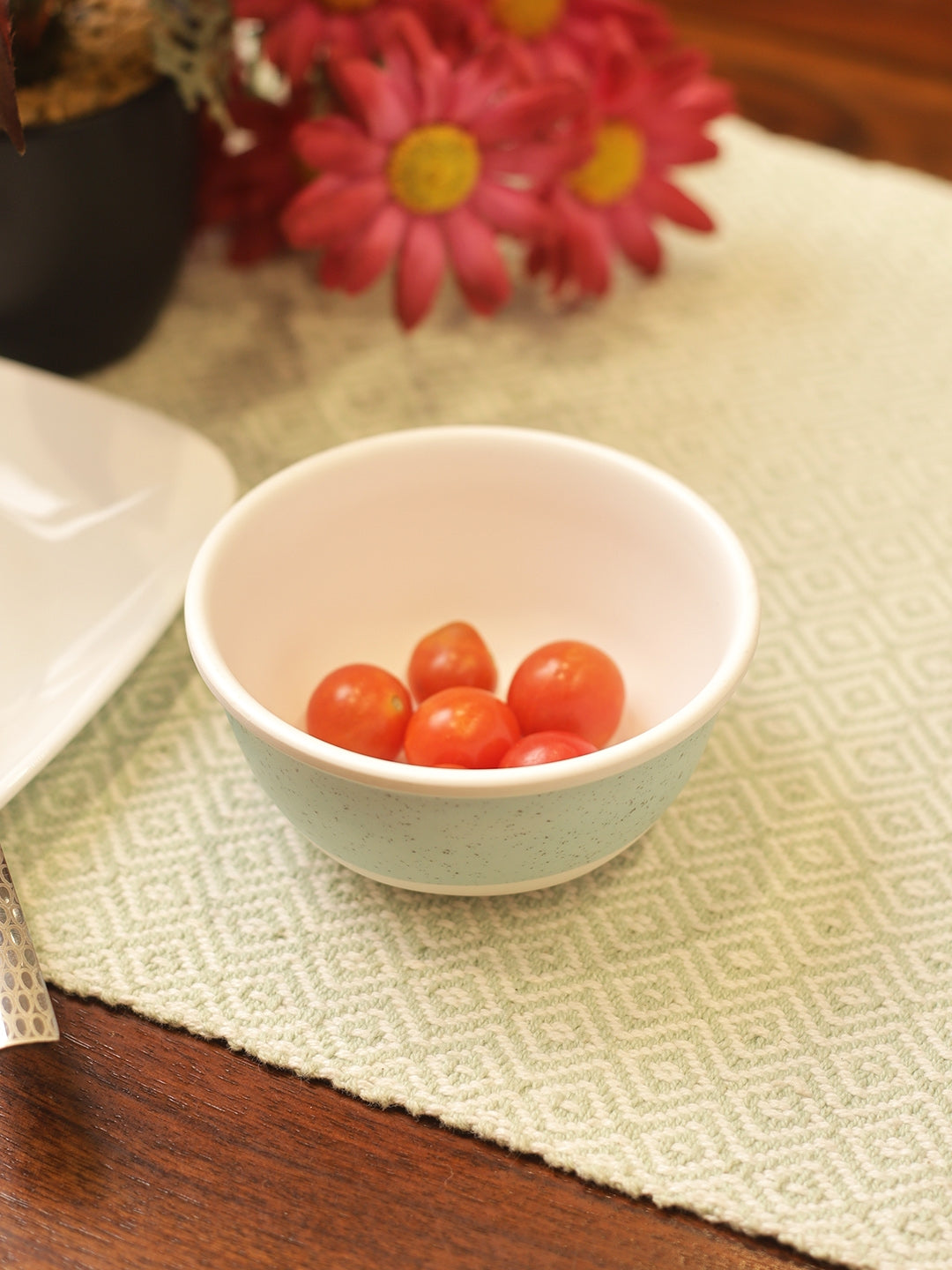 Nora Tropical Persian Bone china Round Veg Bowl in Multi Colour by Living Essence