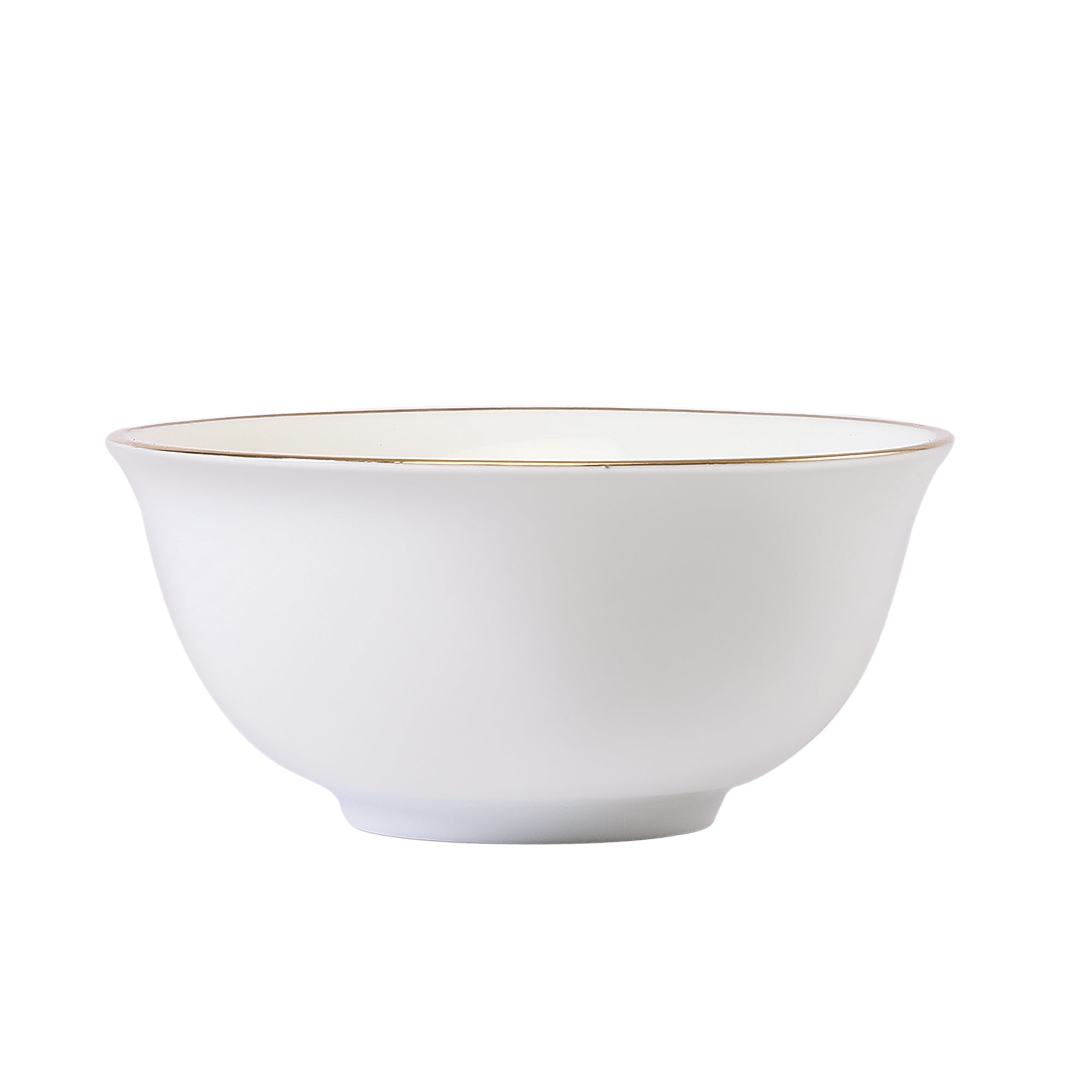 Amour Porcelain Dinner Set of 33 Pcs in Real Gold Plating & White Colour