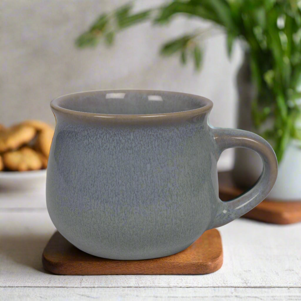 Living Essence Stoneware Mug Blue 240ml Set of 2Pcs