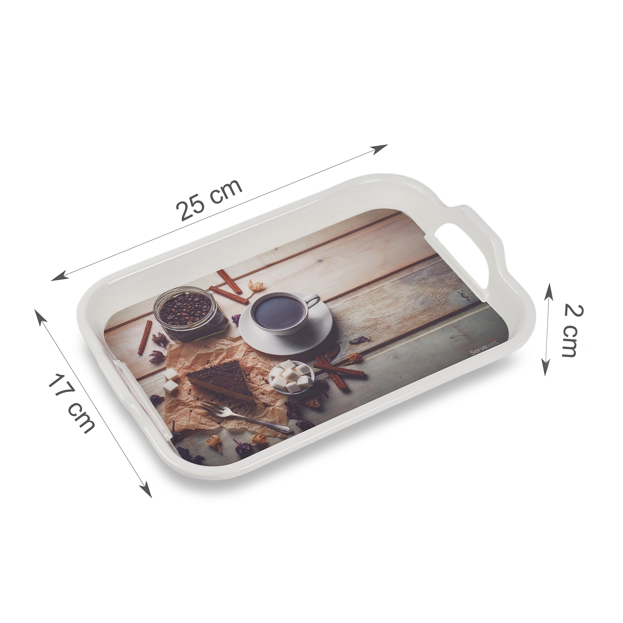 Handy Melamine Tray Set of 3 in Multi Colour
