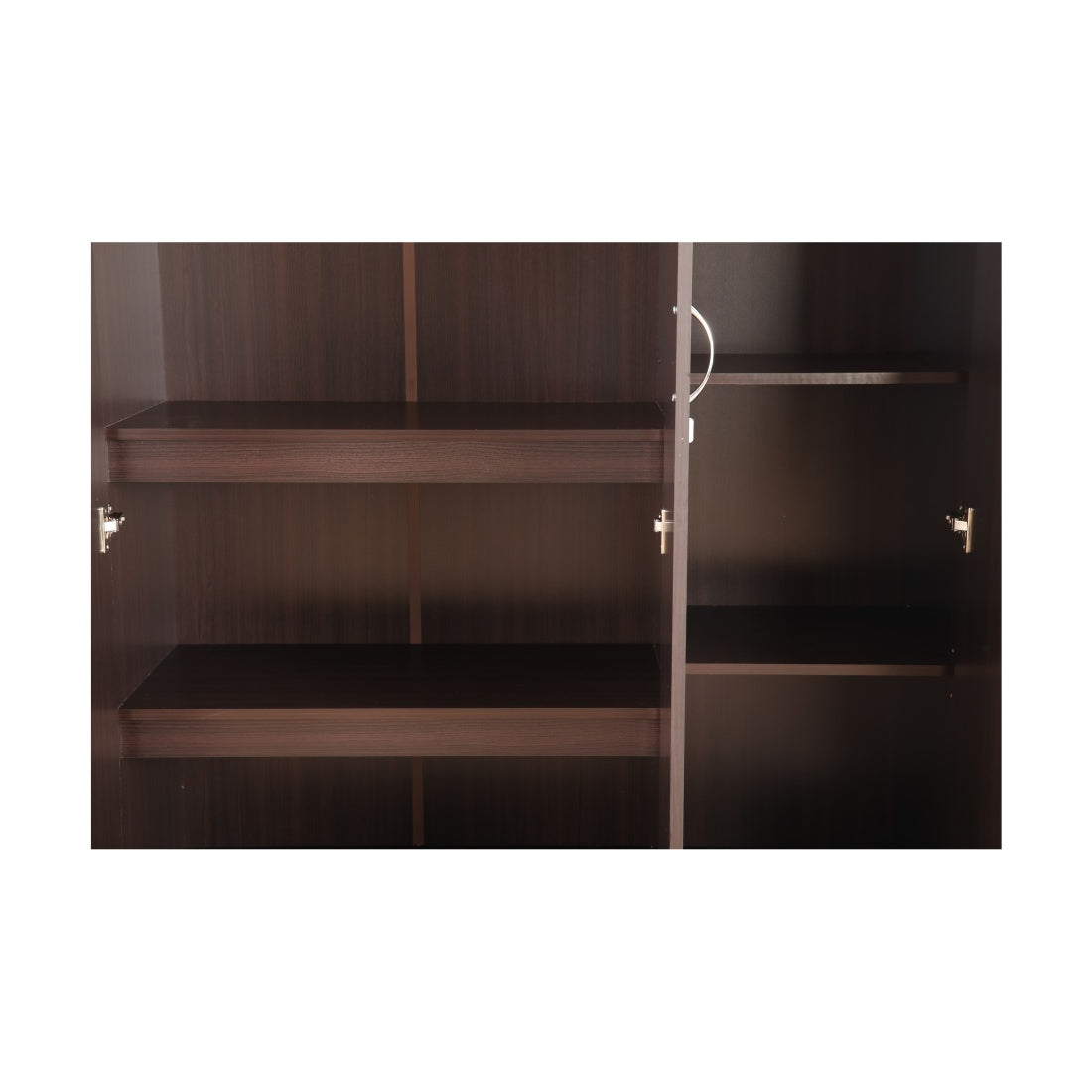 Willy Engineered Wood 3 door wardrobe in Walnut Colour