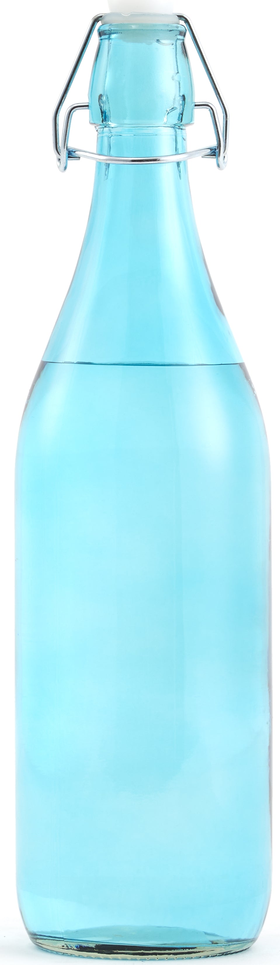 Bahamas Glass Aqua Clear Bottle 1L in Blue Colour