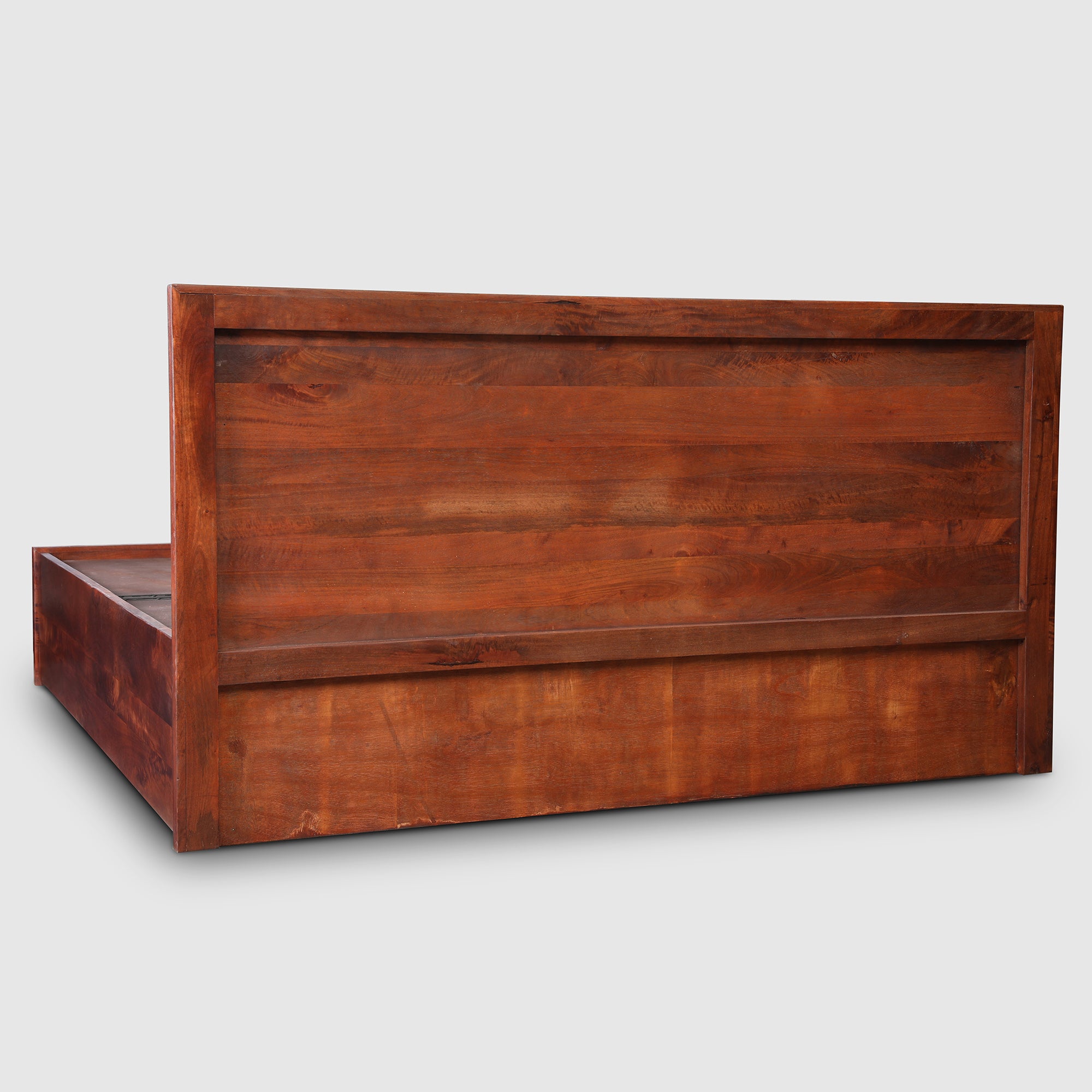 Phoolkari Sheesham Wood Queen Bed in Honey Finish Colour