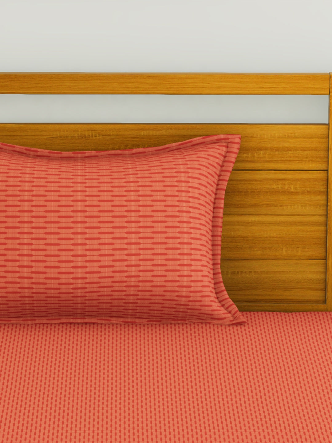 Espeda Cotton Single Bedsheet 152X229 CM in Rust Colour