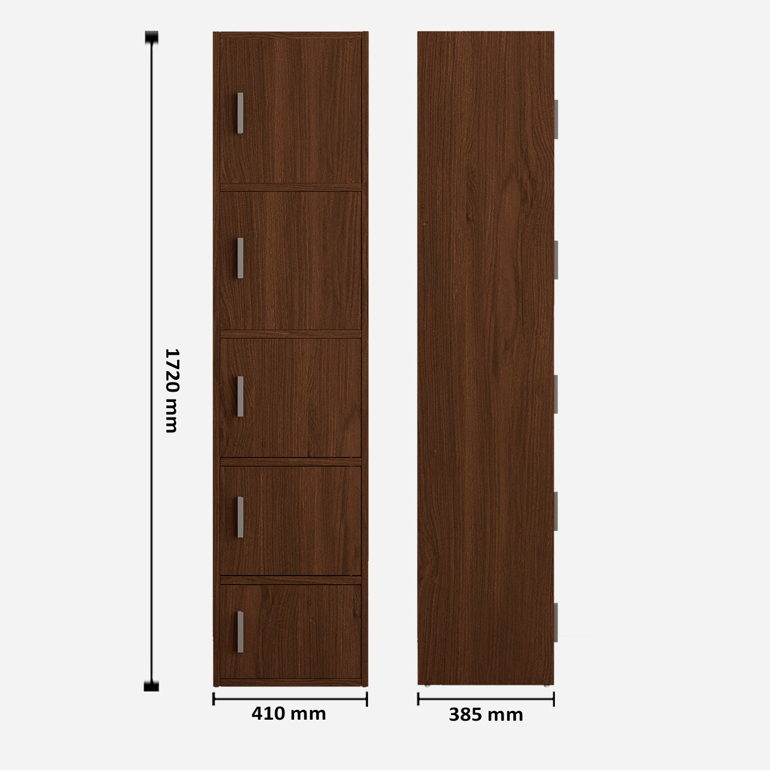 Albert Engineered Wood 5 Tier Cabinet in Oak Colour