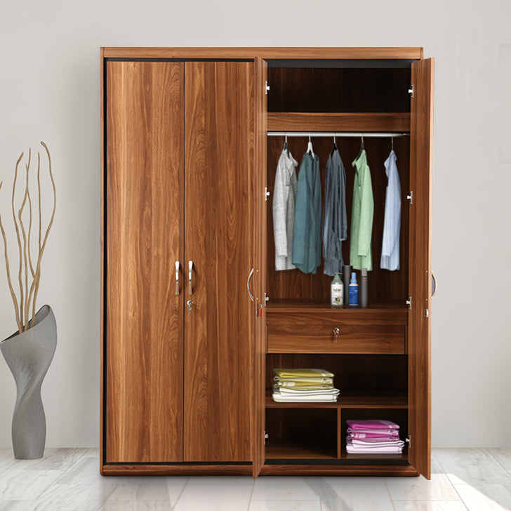 Archer Four door Wardrobe in Walnut Colour