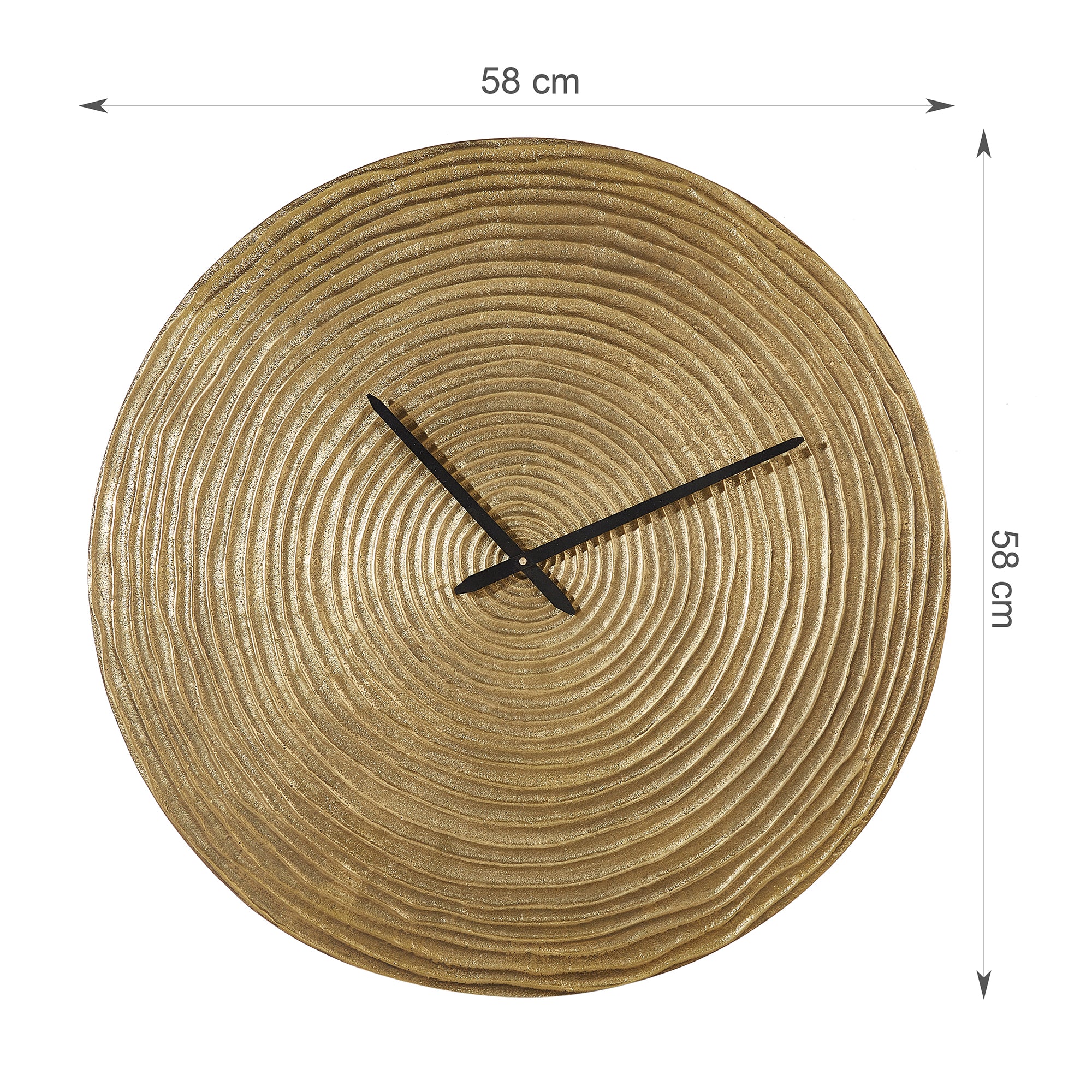 Magna Metal Clocks 58 Cm in Antique Gold Colour