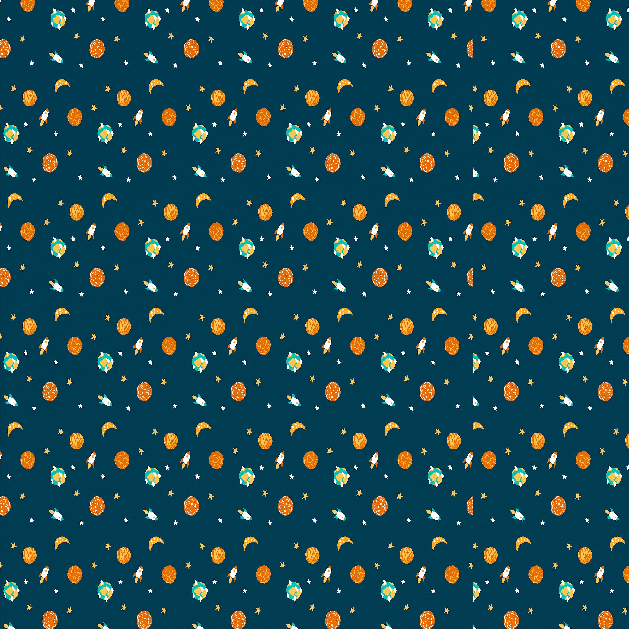 Astronuts Bamboo Cotton Queen Fitted Bedsheet in Multi Colour