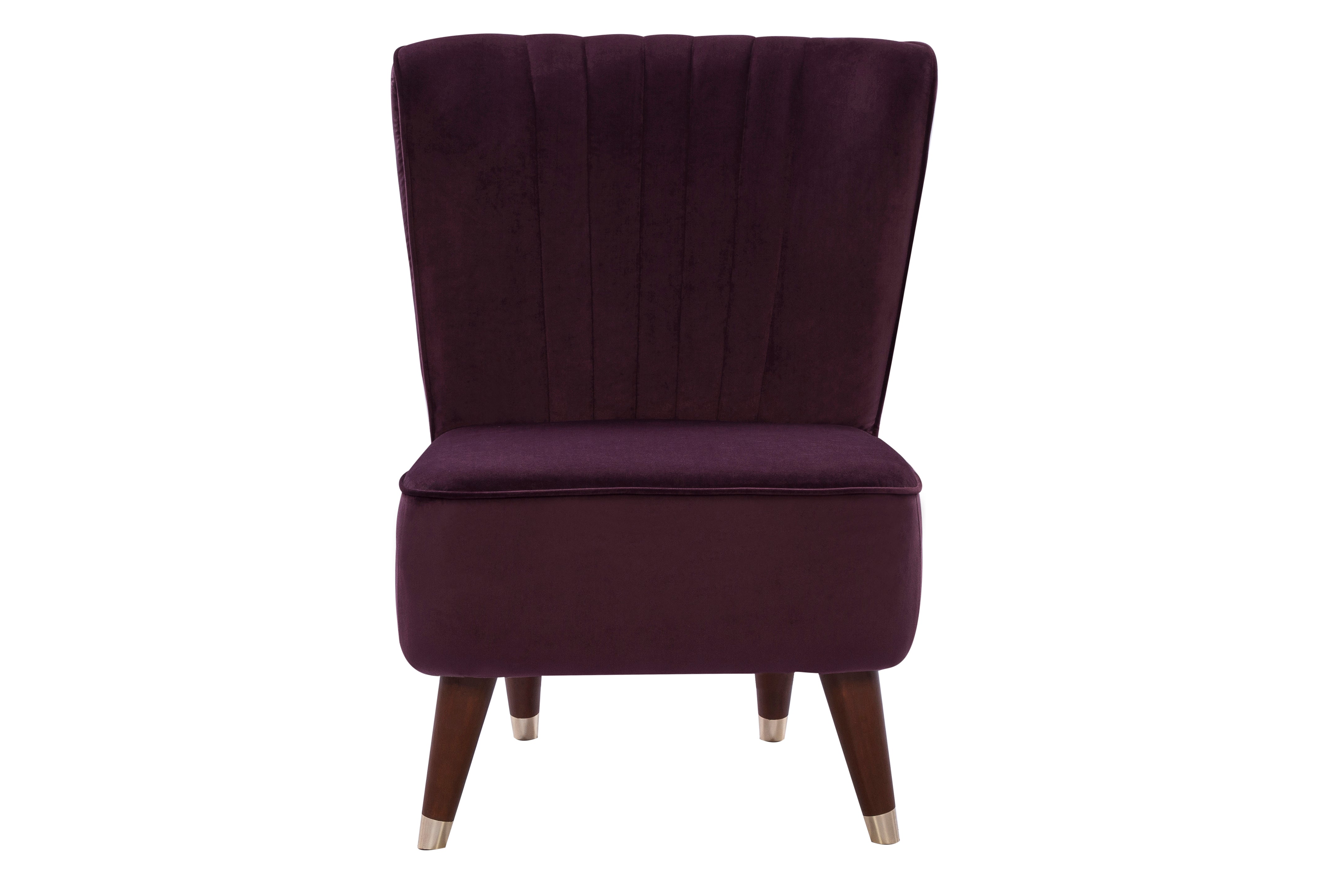Jane Velvet Accent Chair in Wine Colour