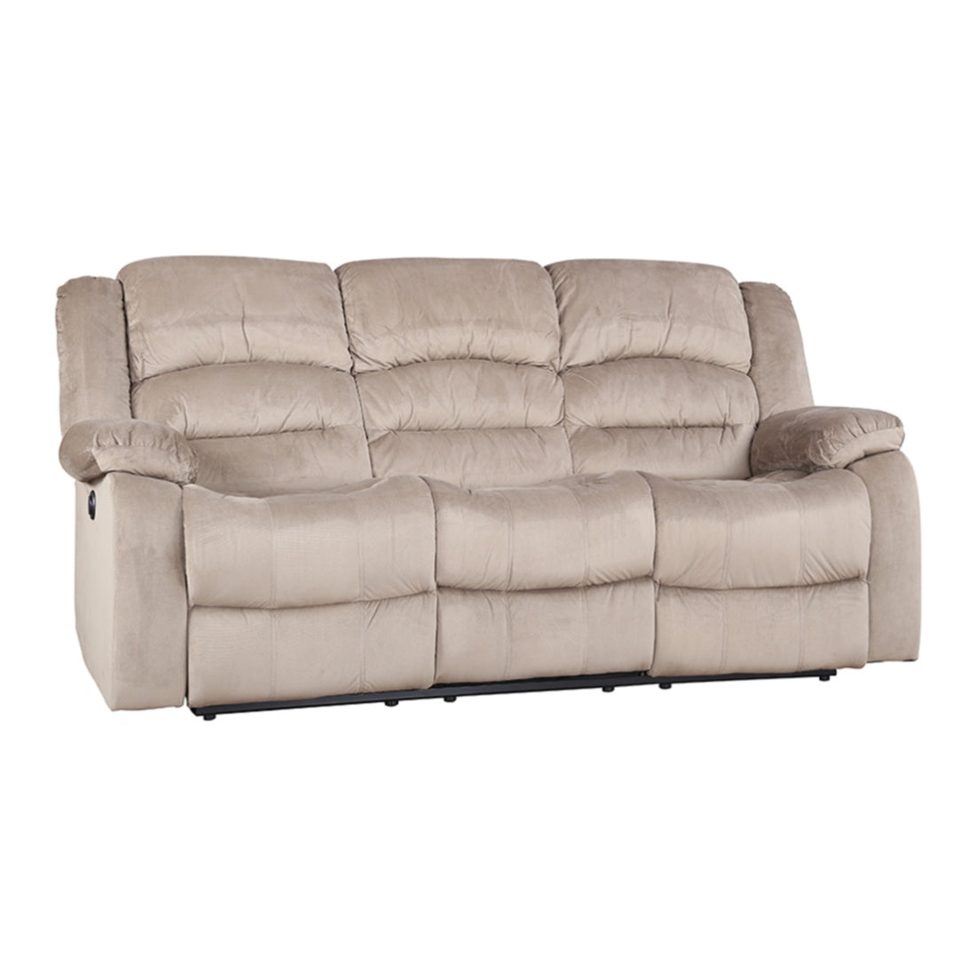 Bradford Fabric Three Seater Recliner in Beige Colour