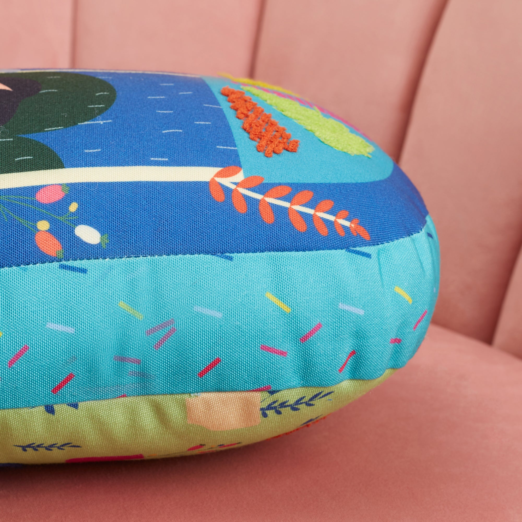 Good Life  Reversible Window Digital Printed Shaped Cushion 28x38 Cm in Green Colour