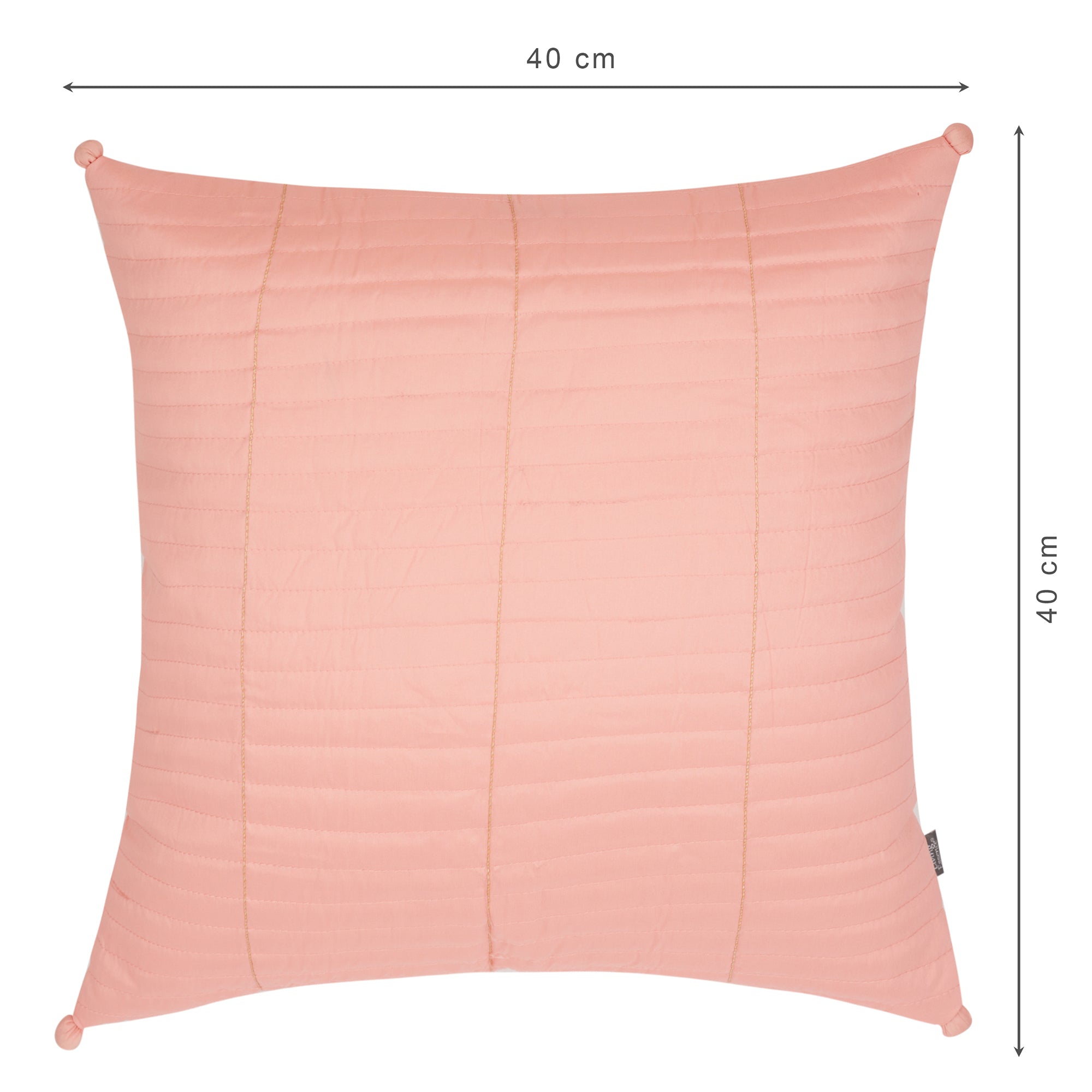 Fiesta  Quilted Set of 2 Cushion Cover 40x40 Cm in Blush Colour