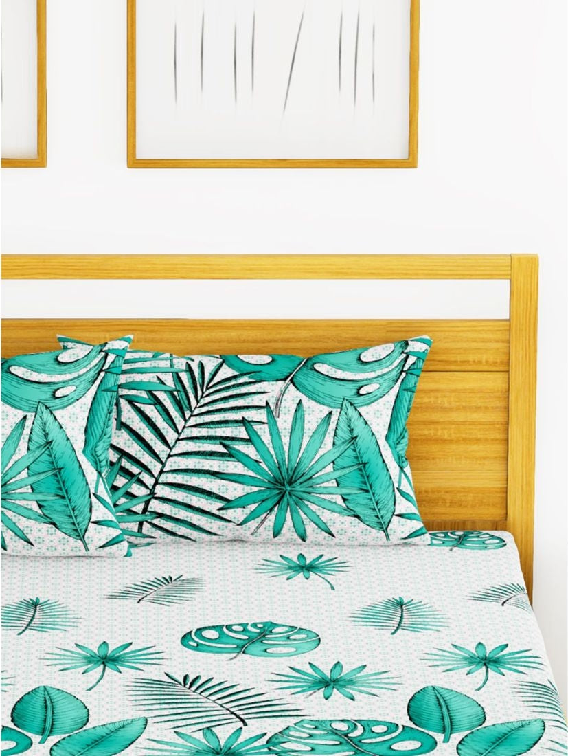 Callista Cotton King Bed Sheet 274X274 Cm in Shagreen Colour