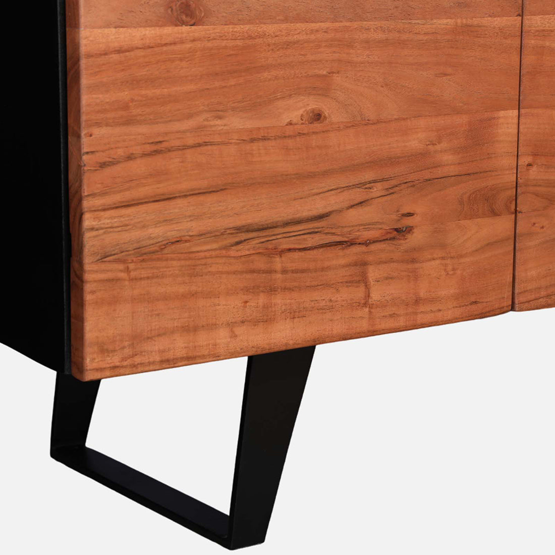 Arduous Acacia Wood Four Door Sideboard in Natural Colour