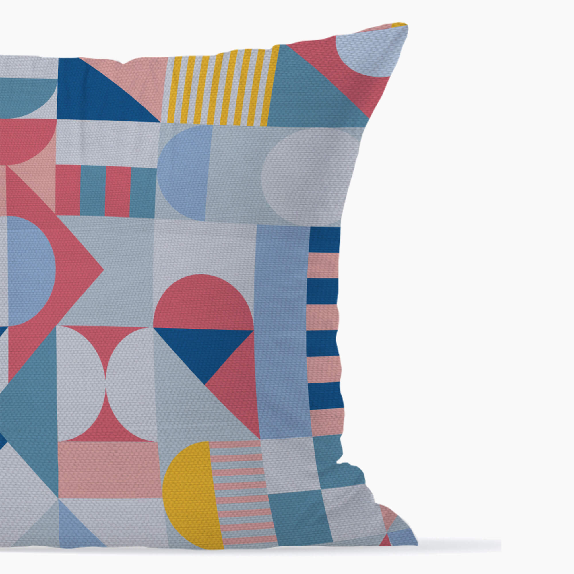Pop Modern  Reversible Bauhaus Digital Cushion Cover 40x40 Cm in Blue Colour